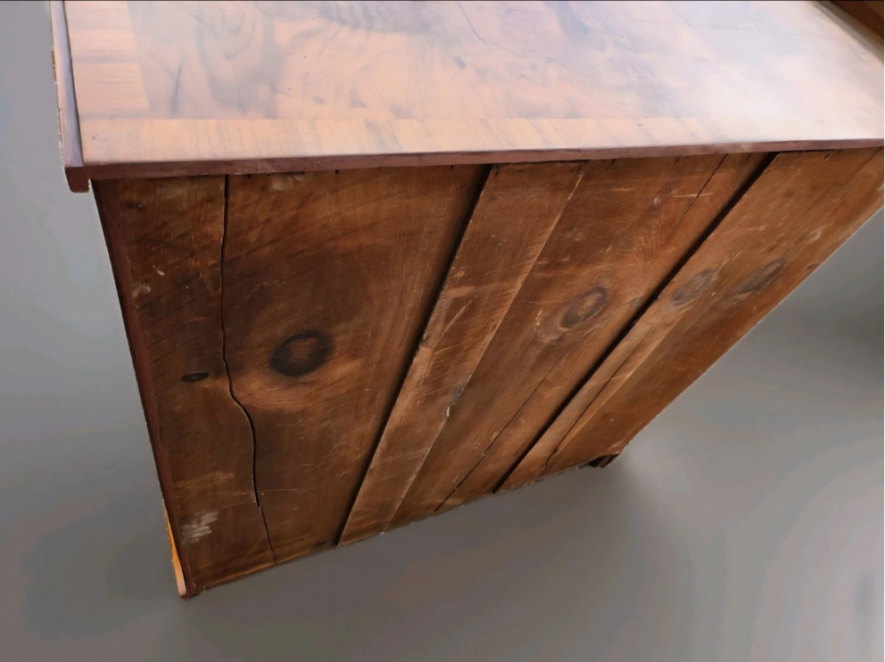 EDWARDIAN BURR WALNUT CHEST OF DRAWERS ANTIQUE BURL DESK VICTORIAN FURNITURE