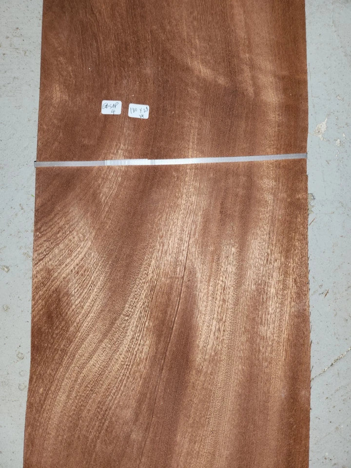 CONSECUTIVE SHEETS OF SAPELE MAHOGANY VENEER 180 X 23cm WOODWORKING EBSAP4