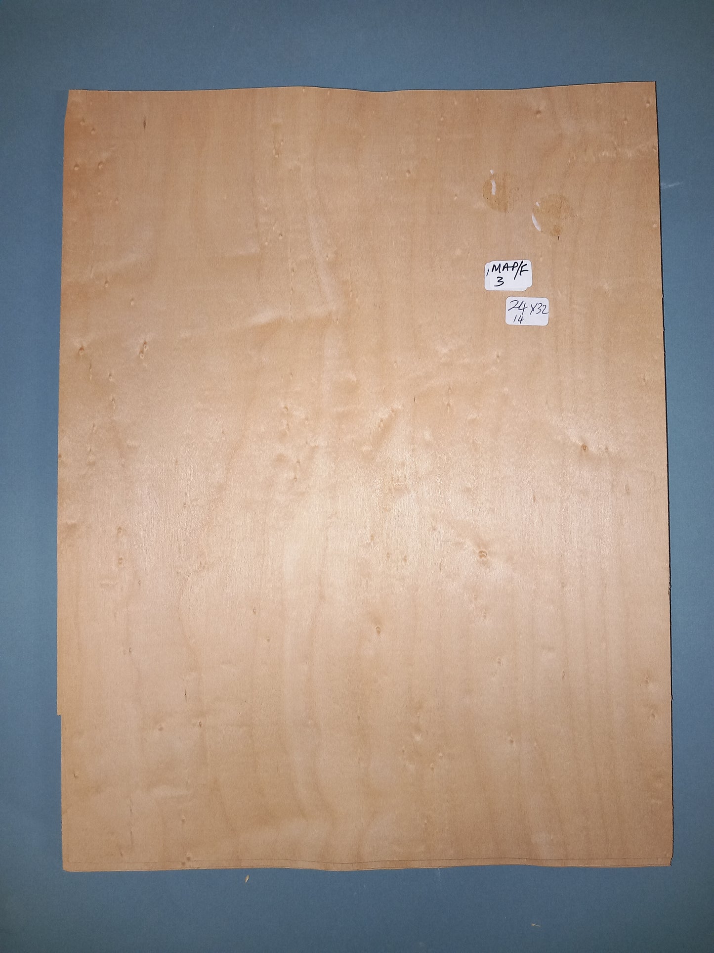 CONSECUTIVE SHEETS OF FIGURED MAPLE VENEER 24 X 32 CM