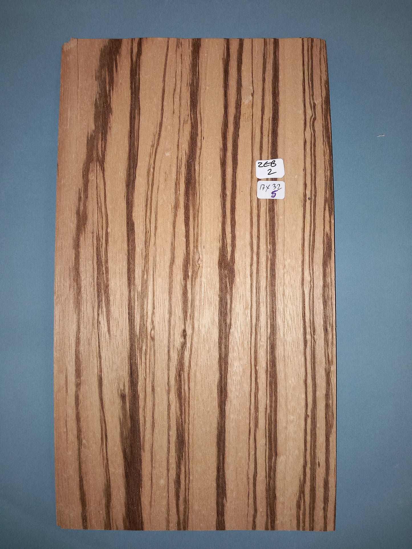 ZEBRANO - 1 CONSECUTIVE SHEET 17x32cm