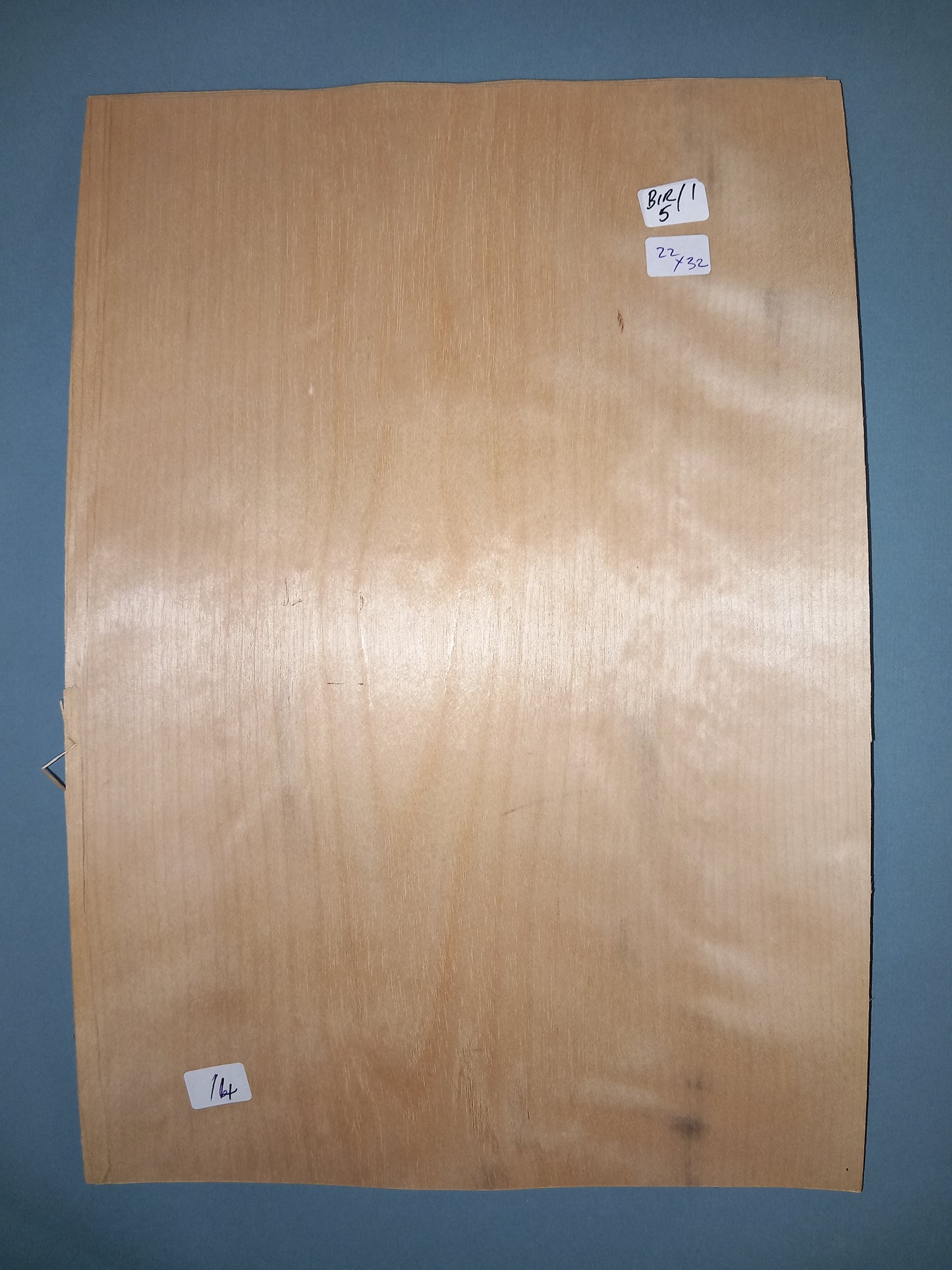 CONSECUTIVE SHEETS OF ICED BIRCH VENEER 22 X 32 CM