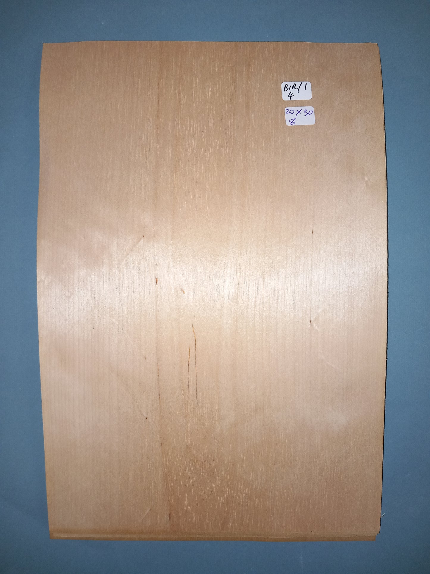CONSECUTIVE SHEETS OF ICED BIRCH VENEER 20 X 30 CM