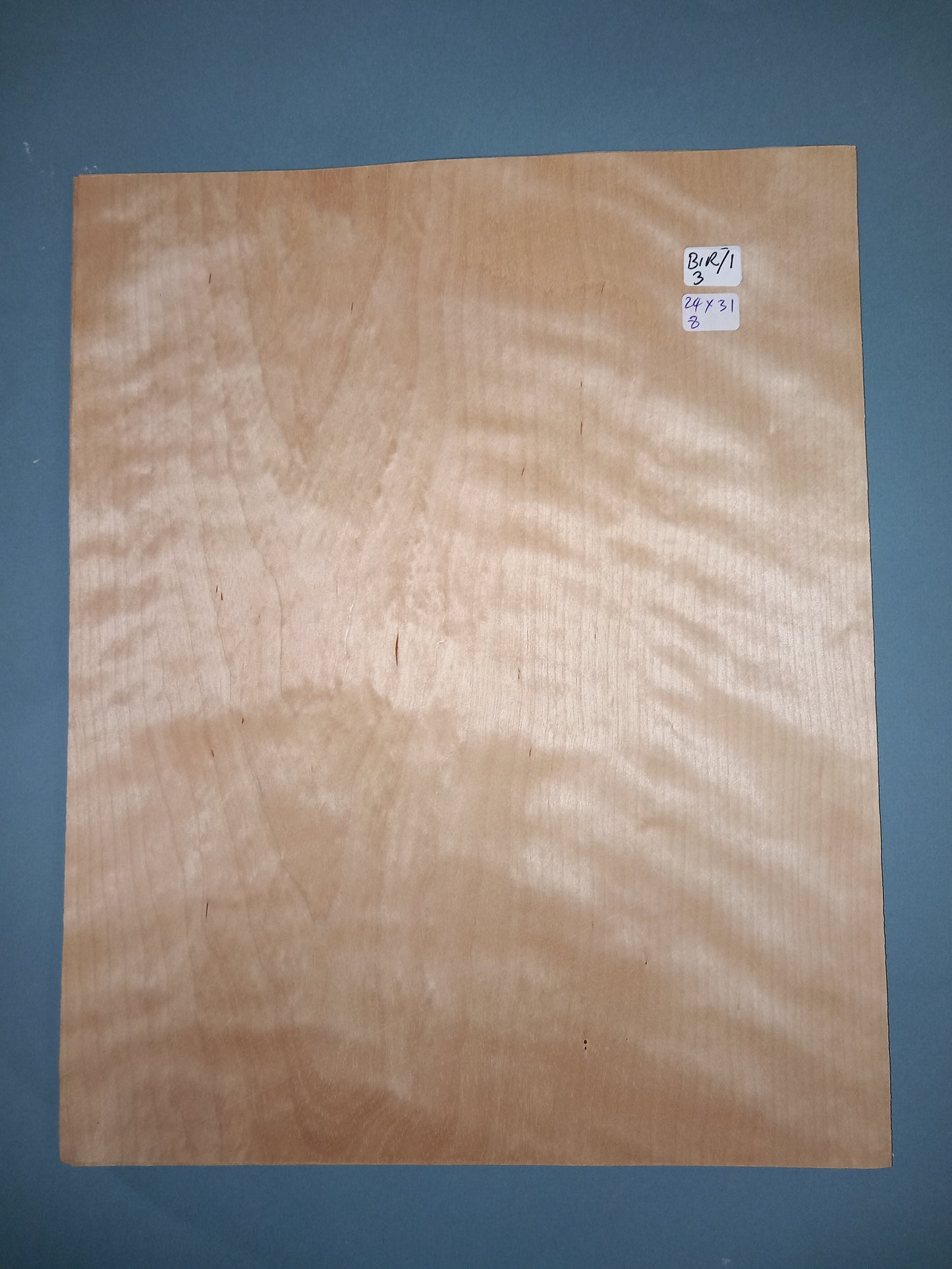 CONSECUTIVE SHEETS OF ICED BIRCH VENEER 24 X 31 CM