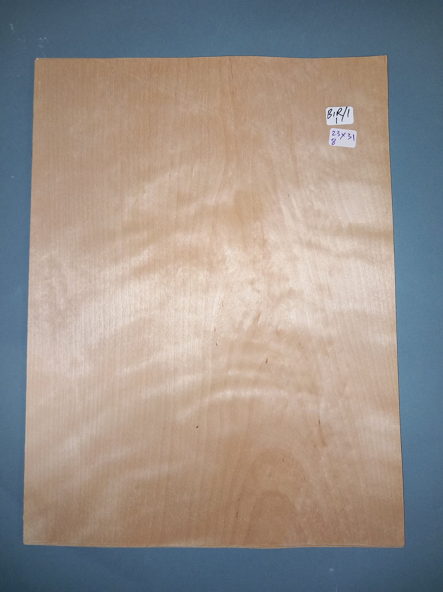 CONSECUTIVE SHEETS OF ICED BIRCH VENEER 23 X 31 CM