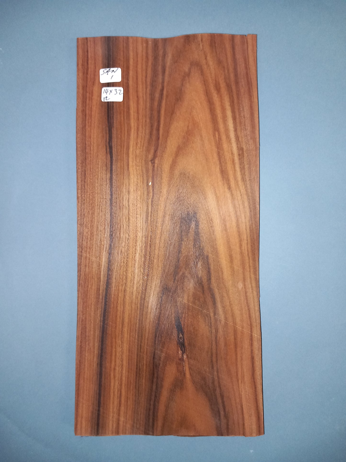 CONSECUTIVE SHEETS OF SANTOS ROSEWOOD VENEER 14 X 32 CM