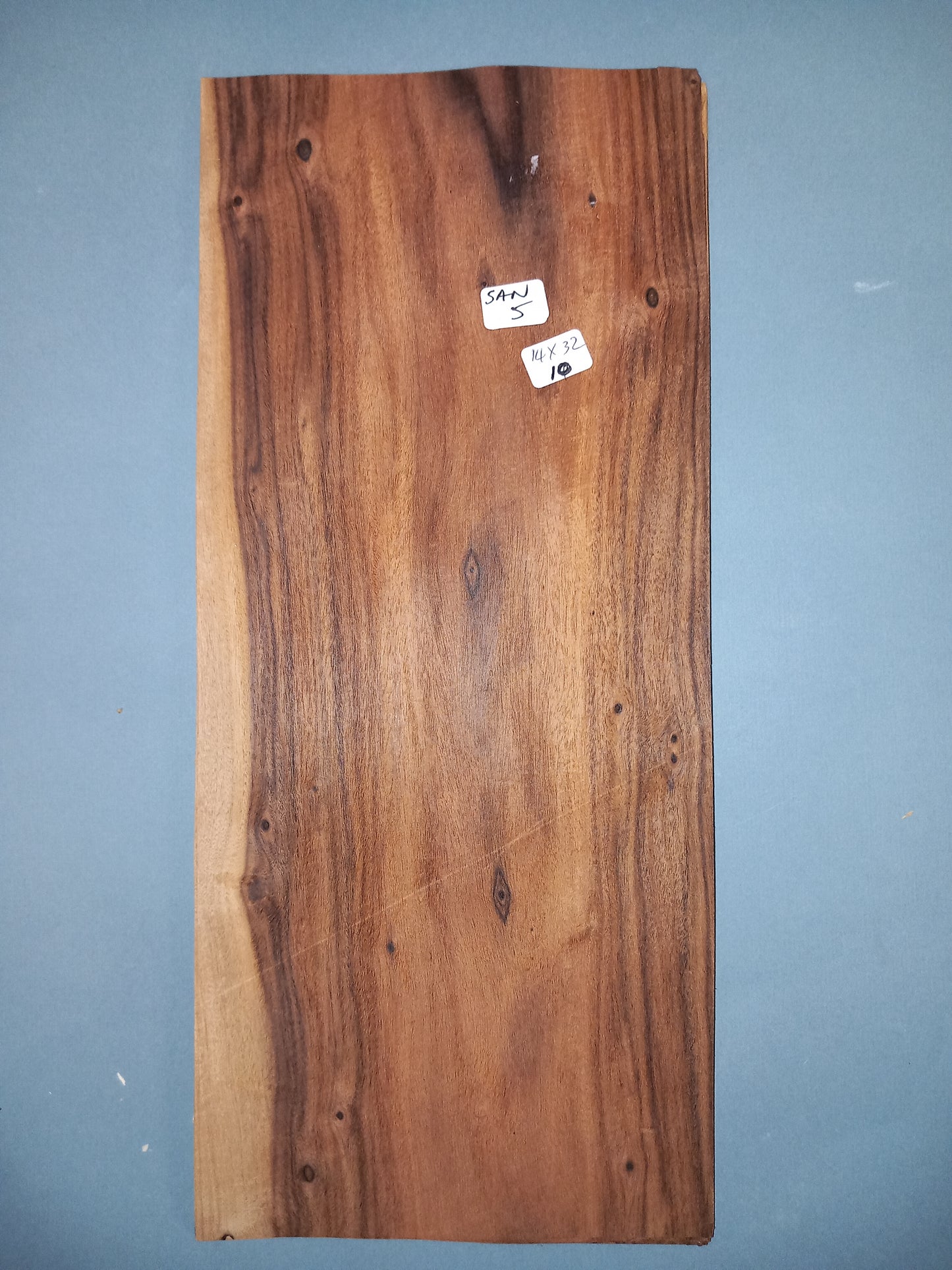 CONSECUTIVE SHEETS OF SANTOS ROSEWOOD VENEER 14 X 32 CM