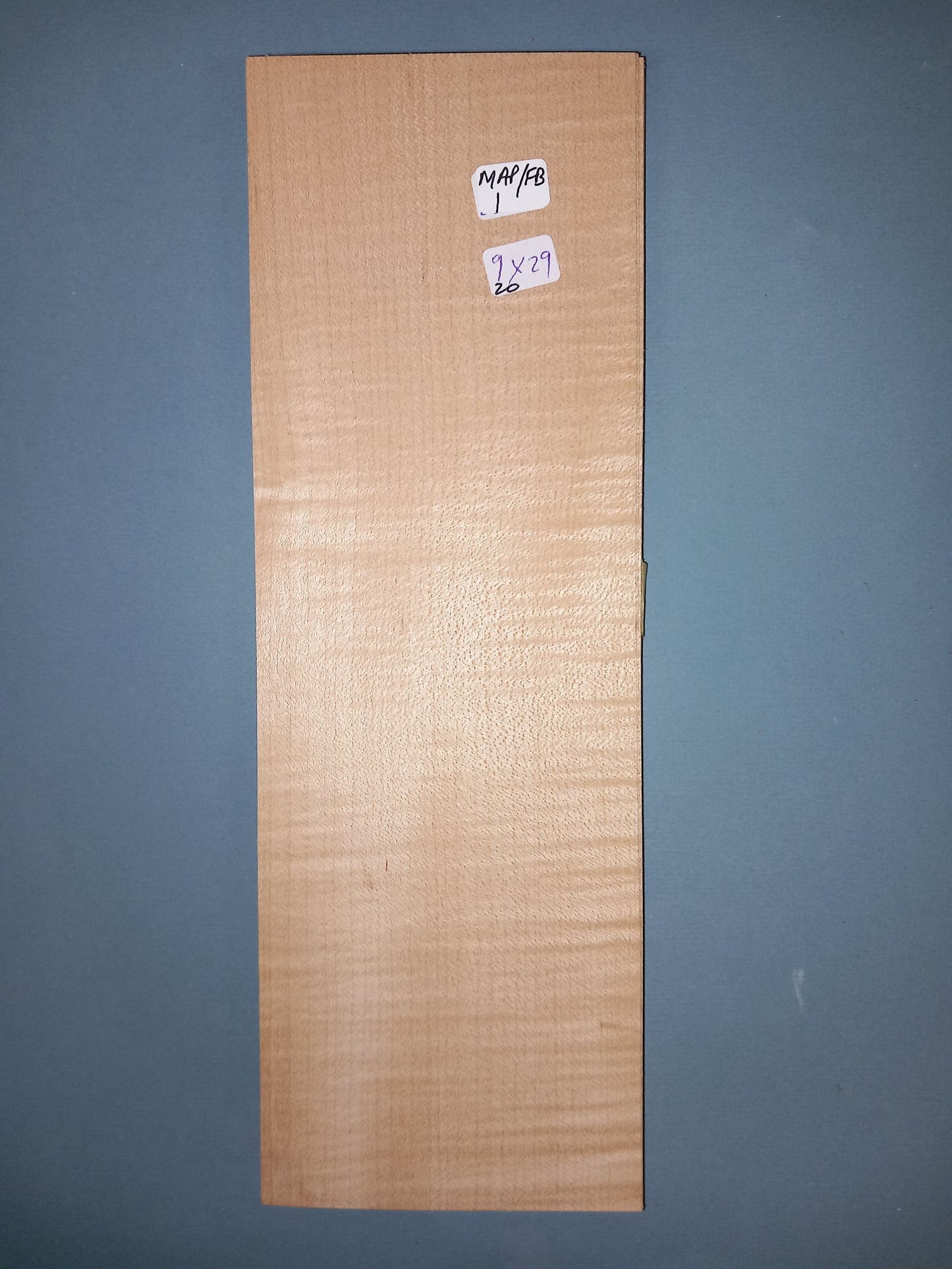 CONSECUTIVE SHEETS OF FIDDLEBACK MAPLE VENEER 9 X 29 CM