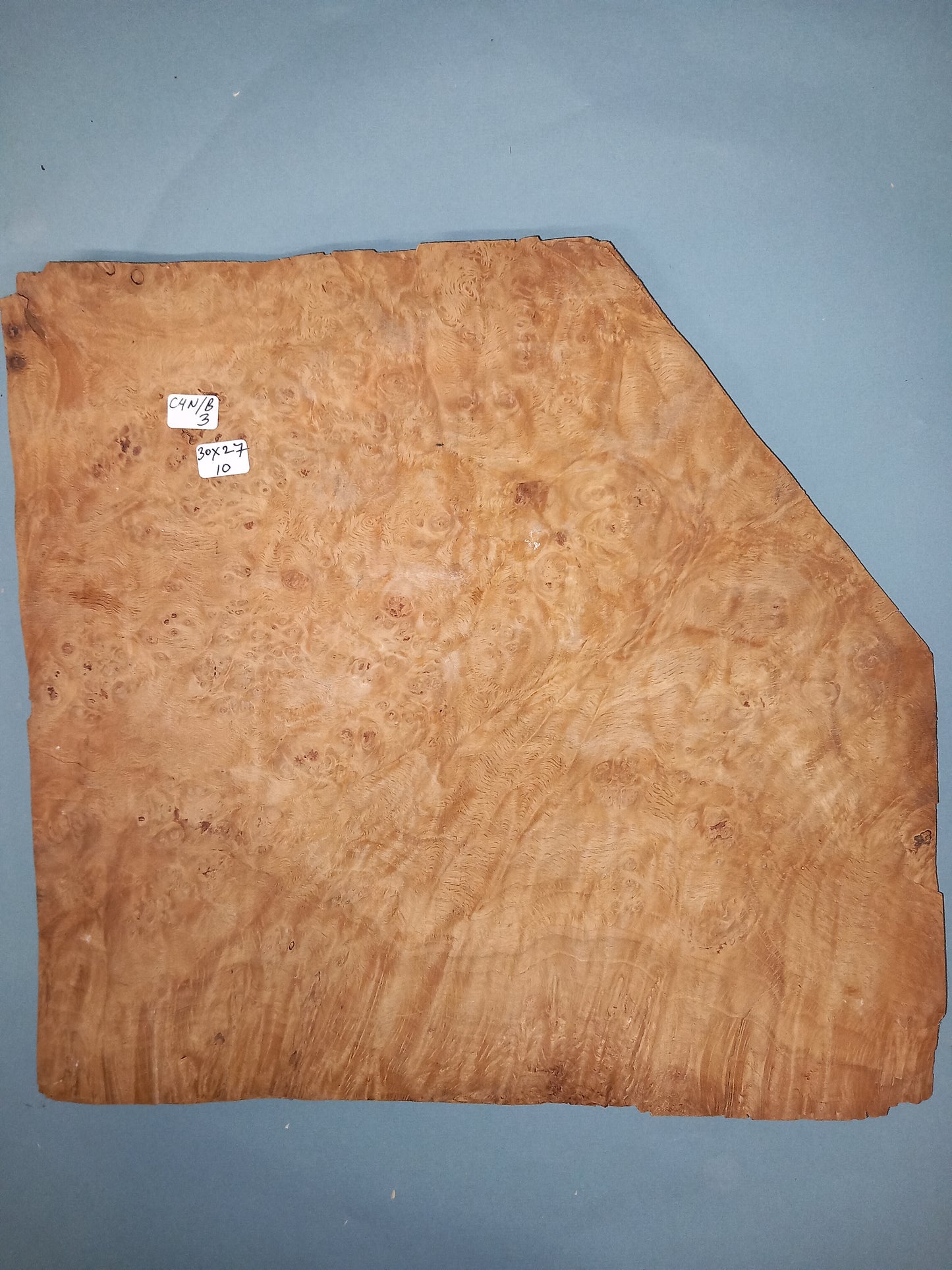 CONSECUTIVE SHEETS OF CHESTNUT BURR VENEER 30 X 27 CM