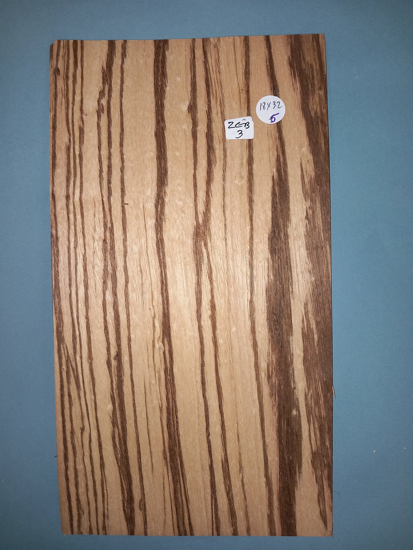 ZEBRANO - 1 CONSECUTIVE SHEET 18x32cm