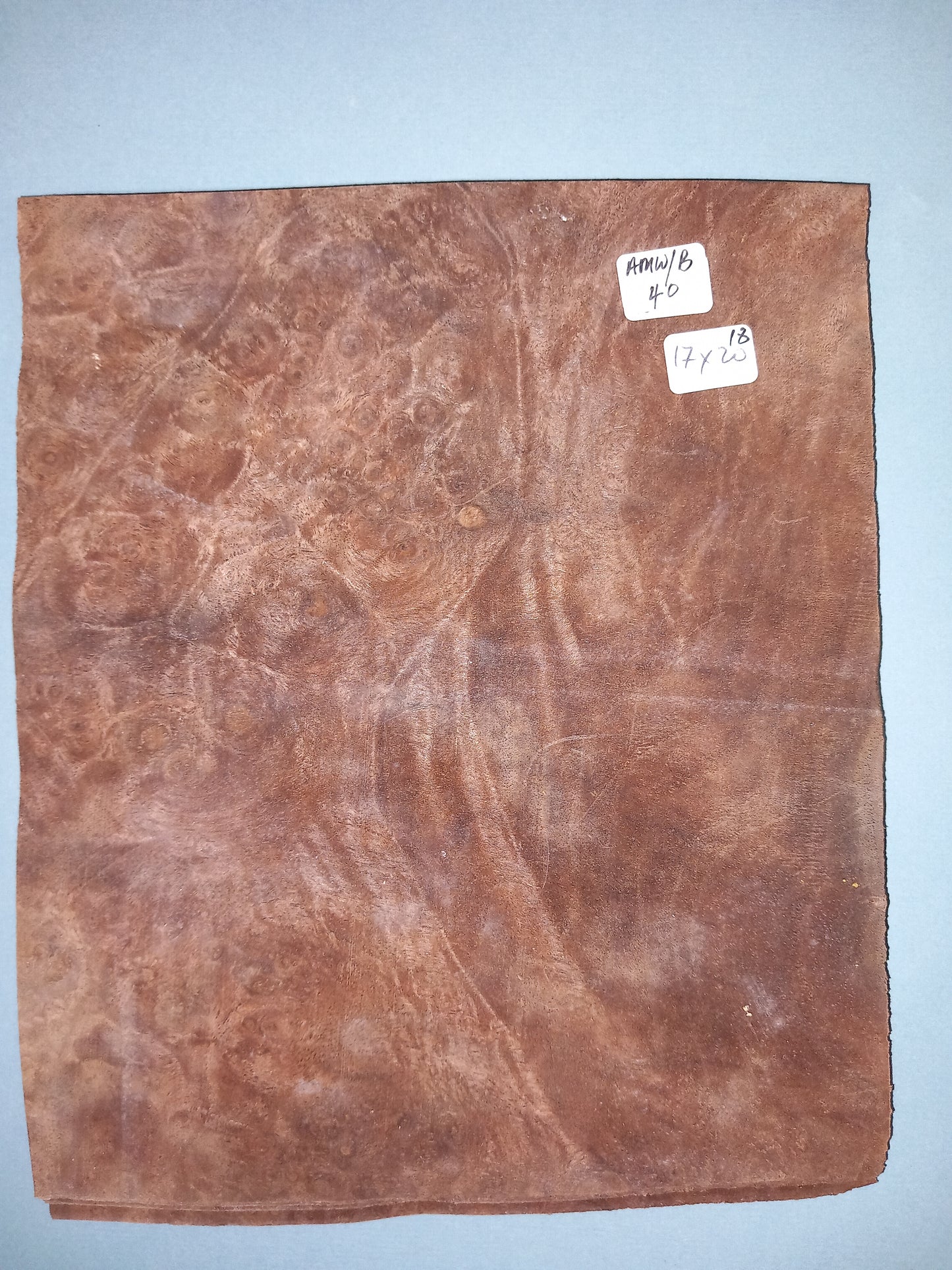 CONSECUTIVE SHEETS OF AMERICAN WALNUT BURR VENEER 17 X 20 CM