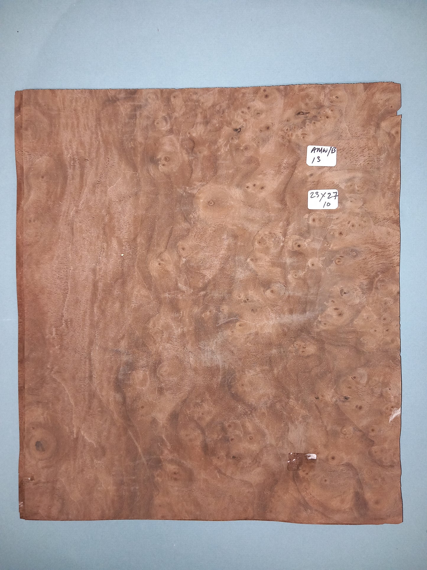CONSECUTIVE SHEETS OF AMERICAN WALNUT BURR VENEER 23 X 27 CM