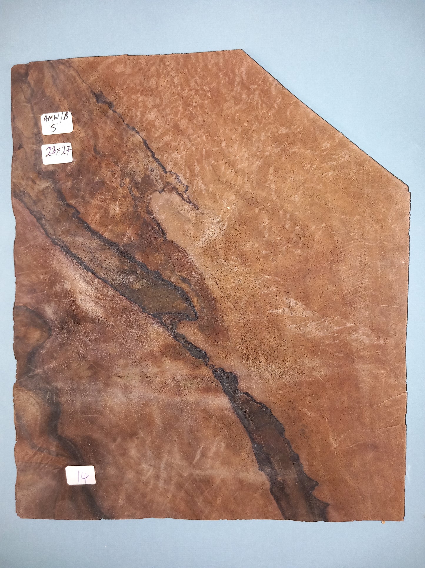 CONSECUTIVE SHEETS OF AMERICAN WALNUT BURR VENEER 23 X 27 CM