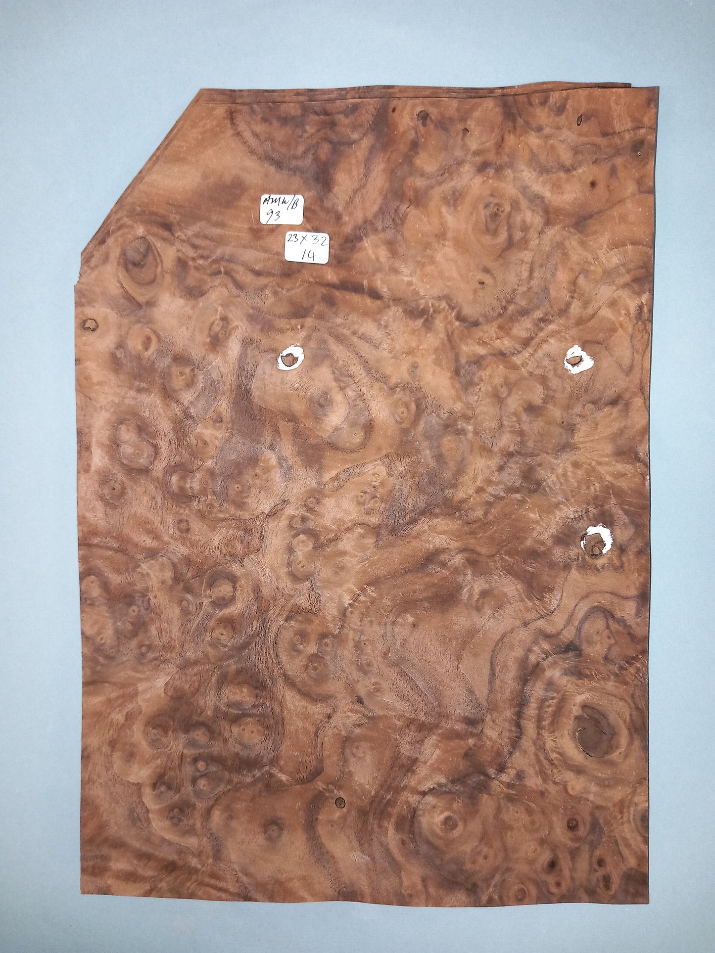 WALNUT AMERICAN BURR - 1 CONSECUTIVE SHEET 23x32cm