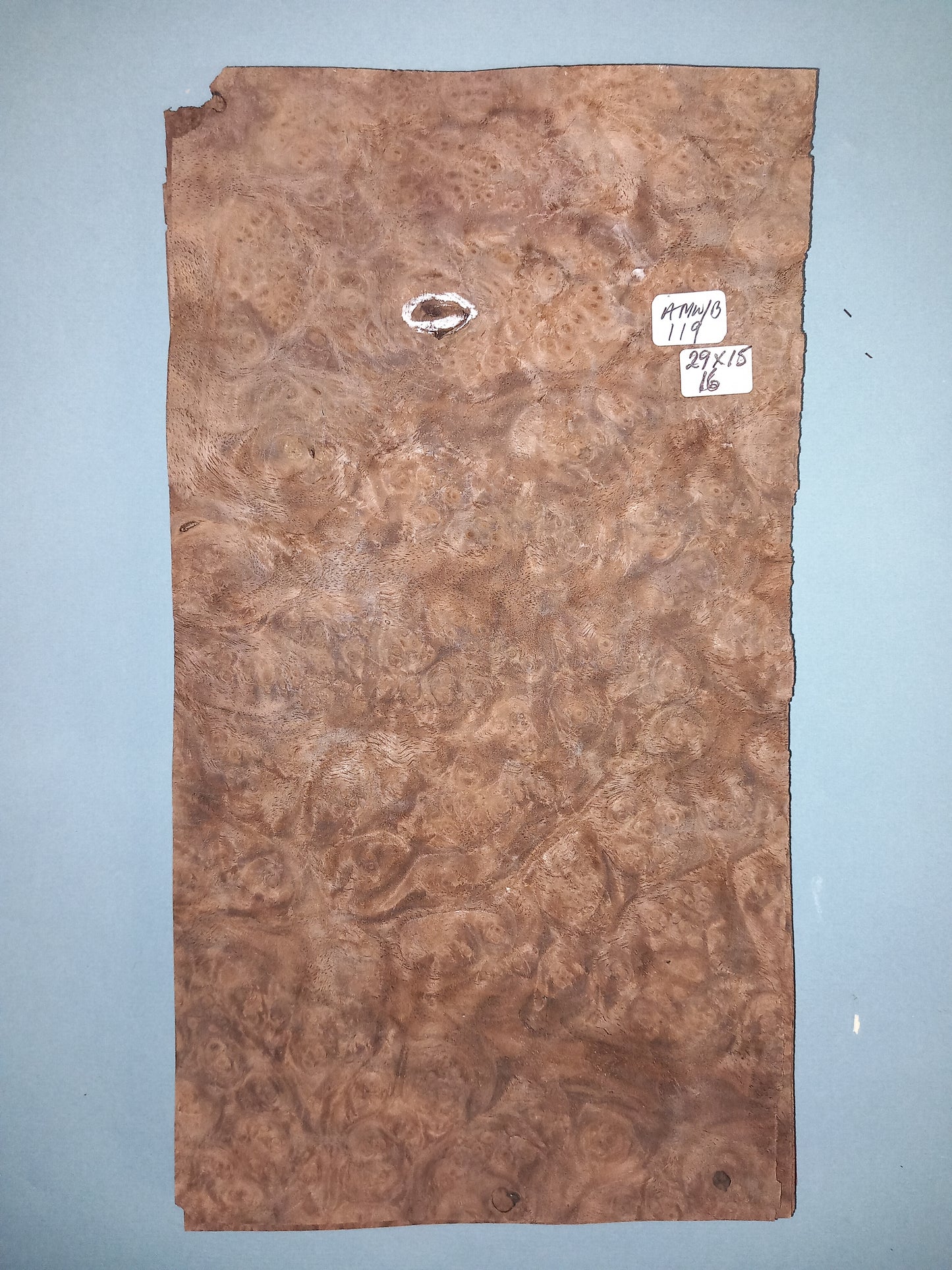 CONSECUTIVE SHEETS OF AMERICAN WALNUT BURR VENEER 15 X 29 CM