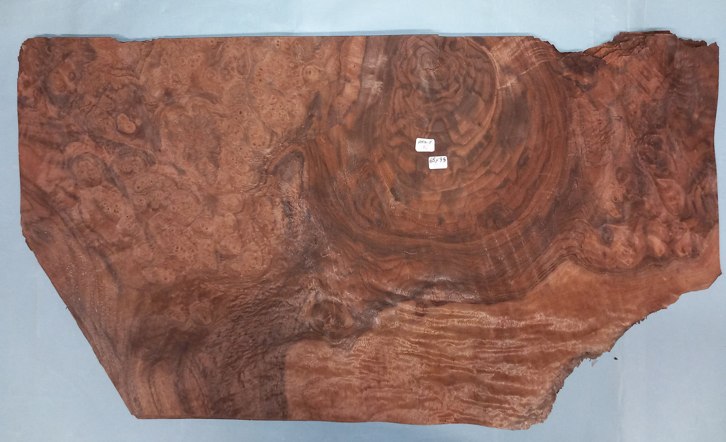 CONSECUTIVE SHEETS OF AMERICAN WALNUT BURR VENEER 65 X 35 CM