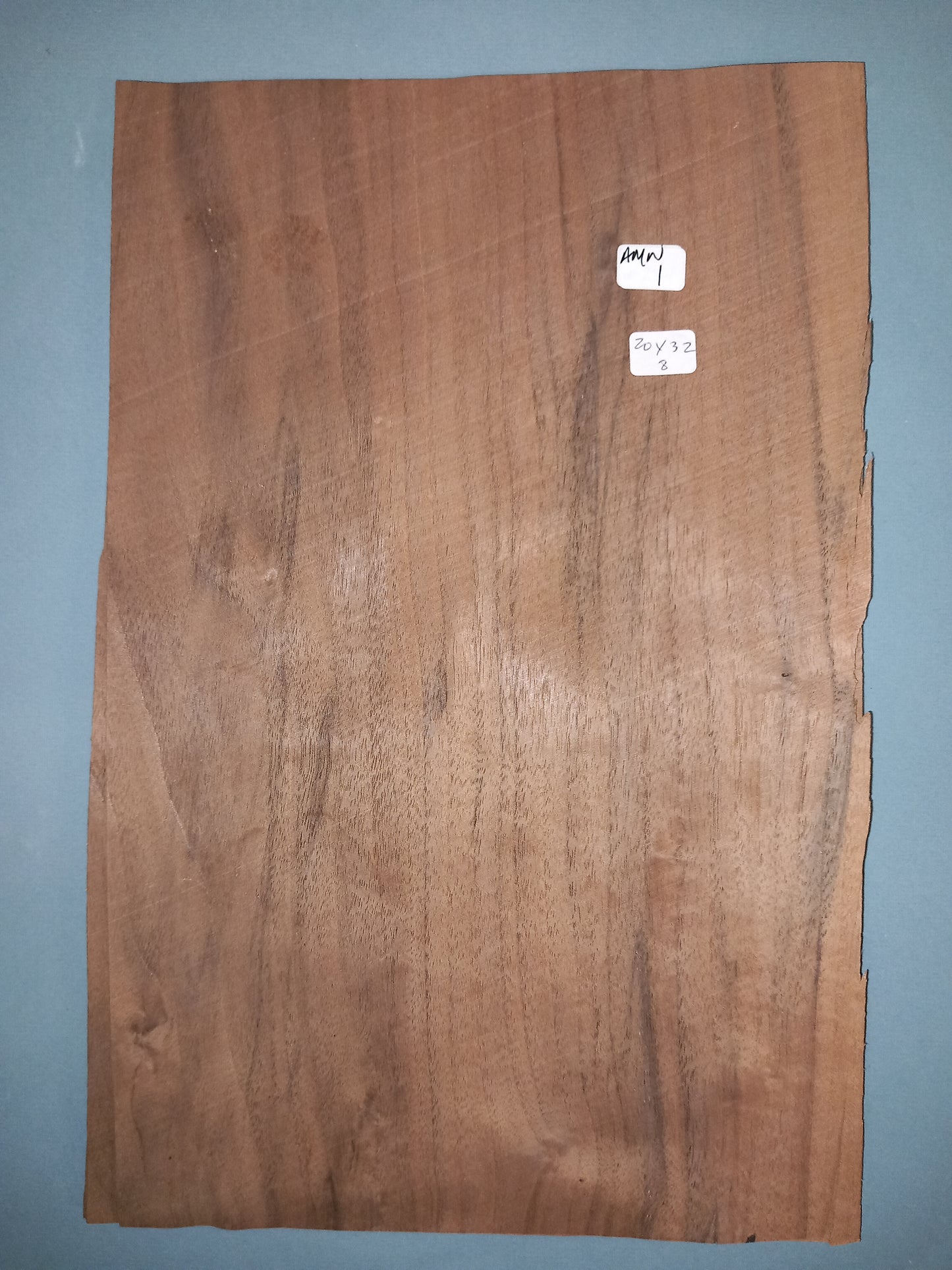 CONSECUTIVE SHEETS OF AMERICAN WALNUT VENEER 20 X 32 CM