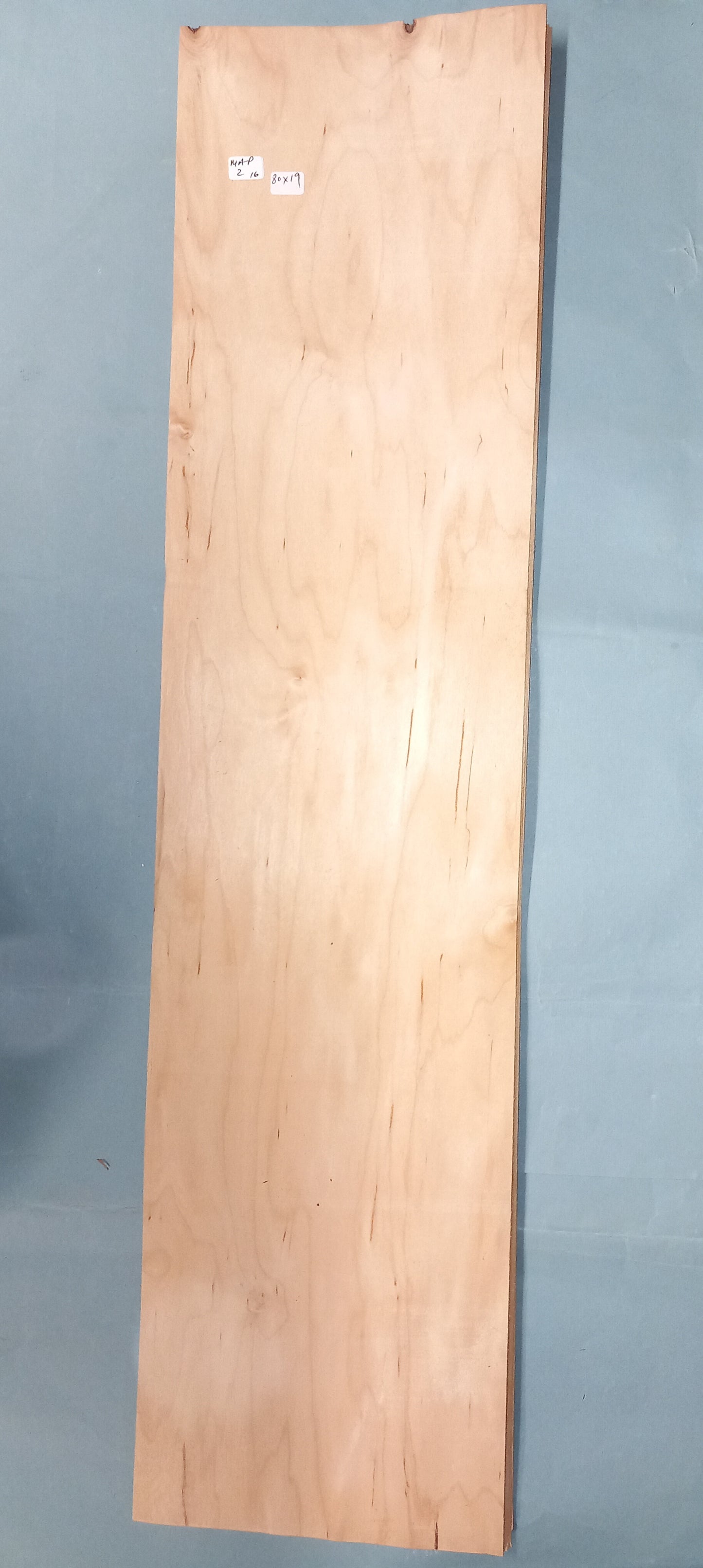 CONSECUTIVE SHEETS OF MAPLE VENEER 80 X 19 CM