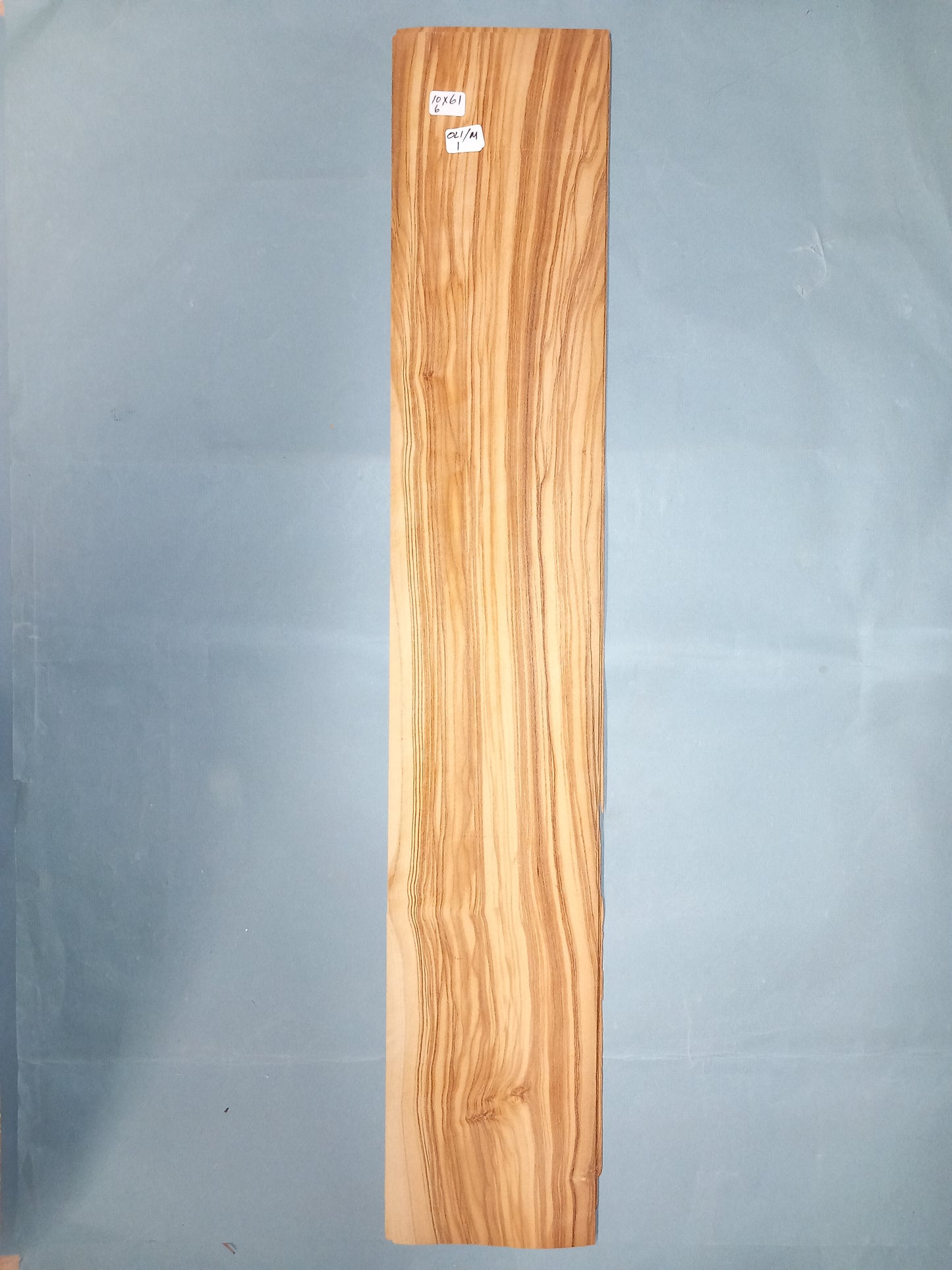 CONSECUTIVE SHEETS OF MEDITERRANEAN OLIVE VENEER 10 X 61 CM