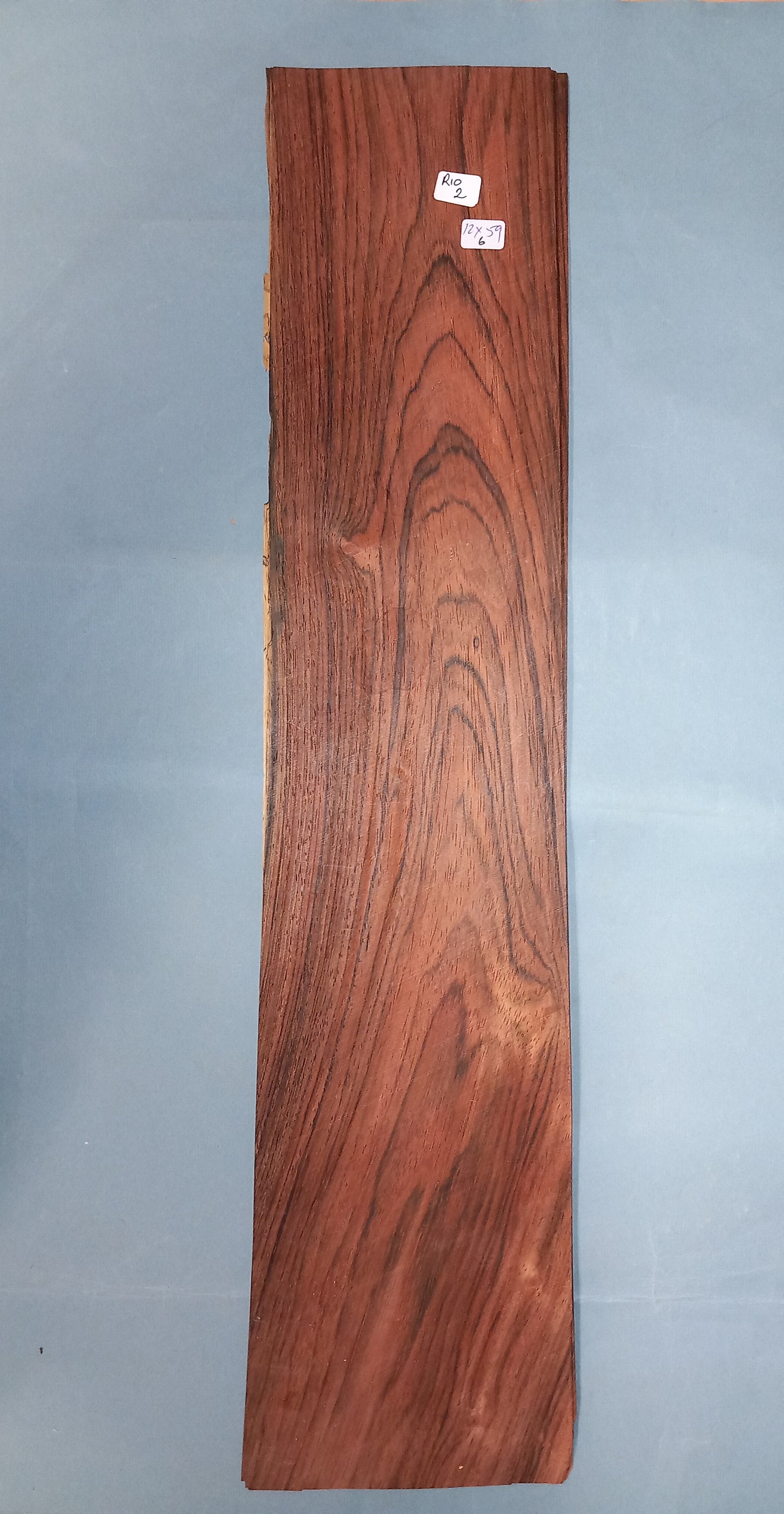 CONSECUTIVE SHEETS OF RIO ROSEWOOD VENEER 12 X 59 CM