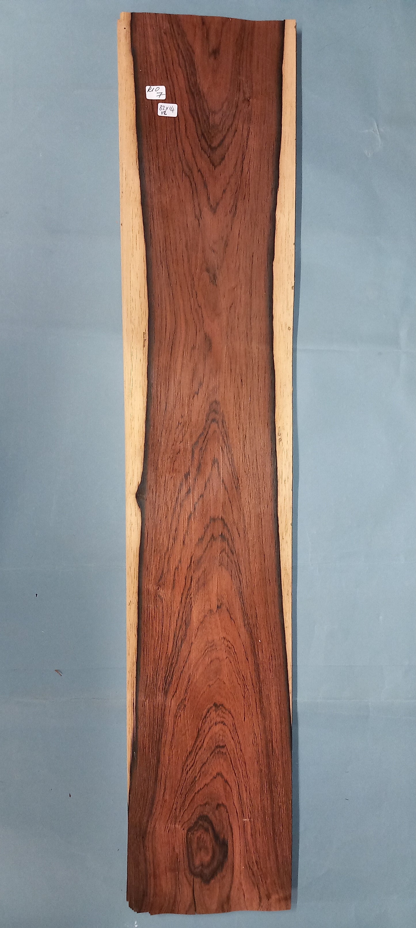 CONSECUTIVE SHEETS OF RIO ROSEWOOD VENEER 82 X 14 CM