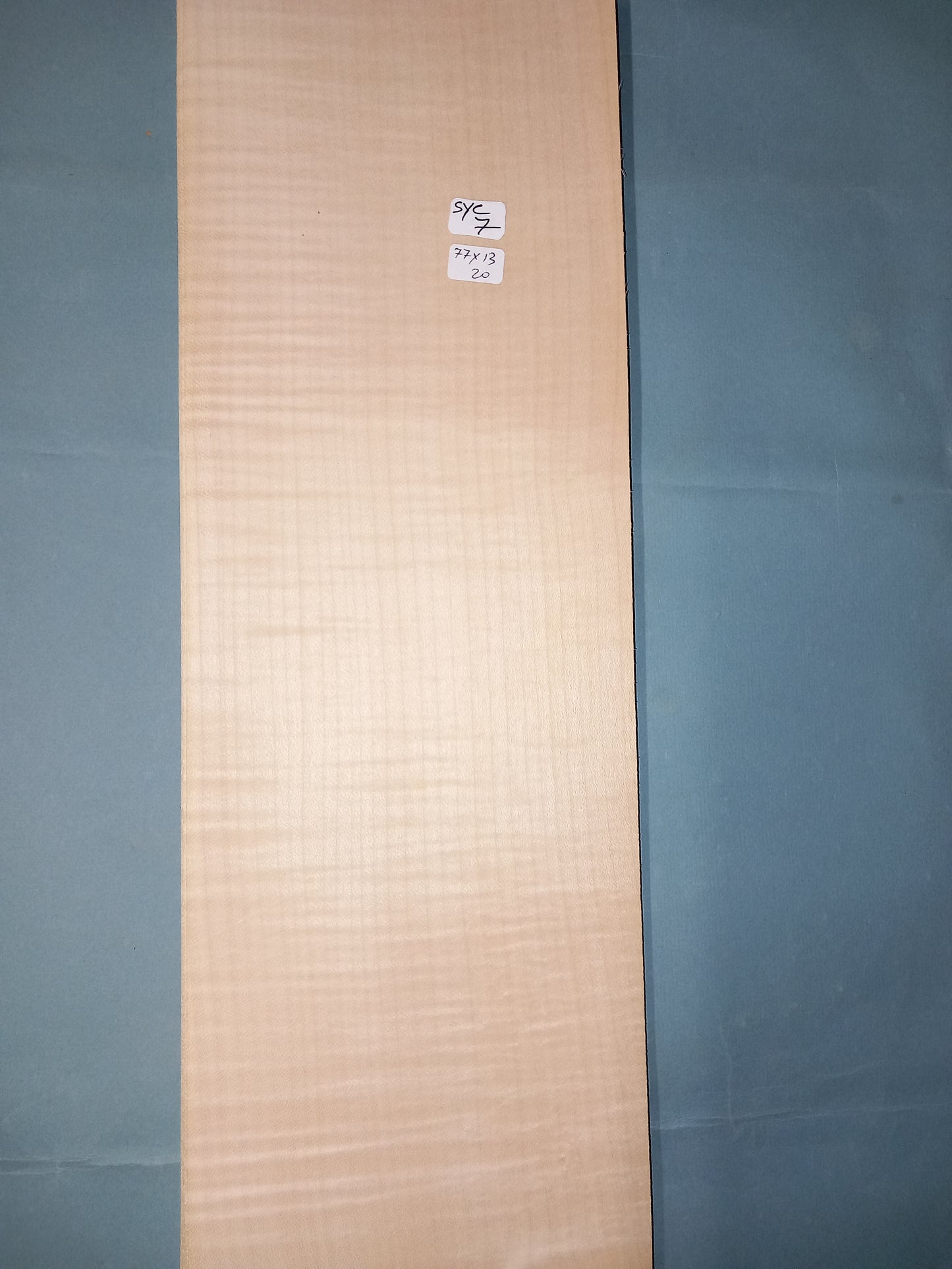 LARGE CONSECUTIVE SHEETS OF SYCAMORE VENEER 77 X 13 CM