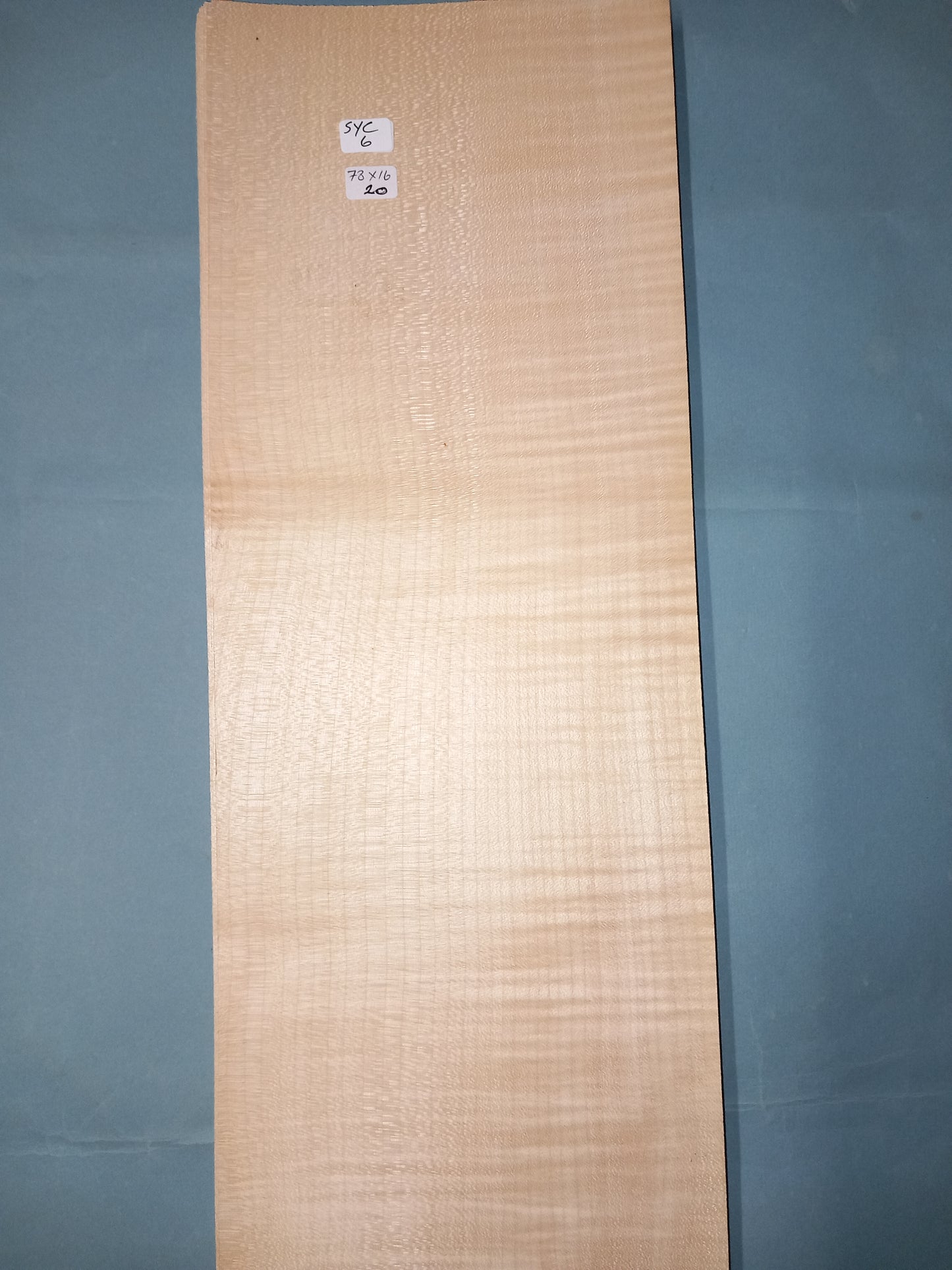LARGE CONSECUTIVE SHEETS OF SYCAMORE VENEER 78 X 16 CM