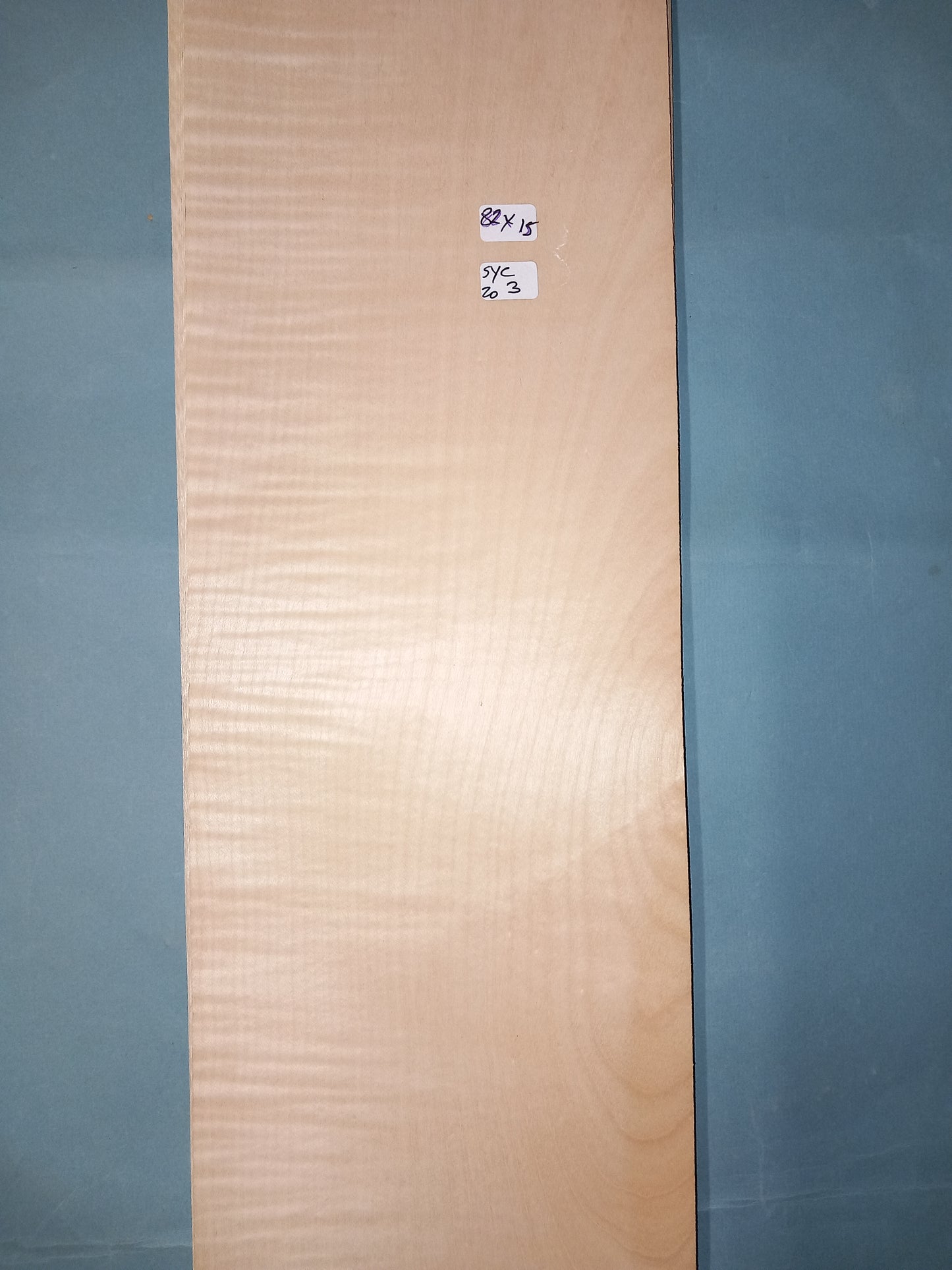 LARGE CONSECUTIVE SHEETS OF SYCAMORE VENEER 82 X 15 CM