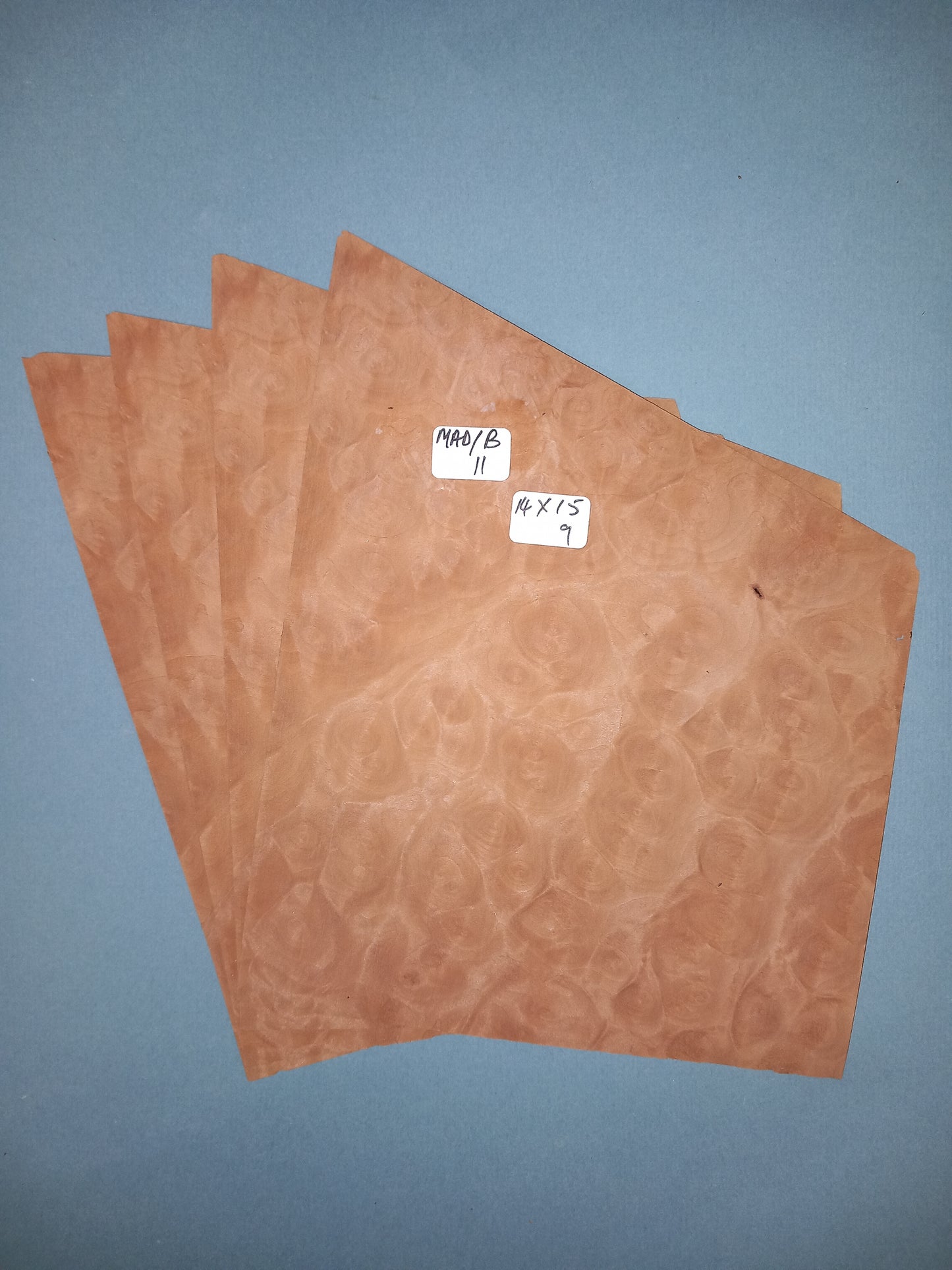 MADRONE BURR - 4 CONSECUTIVE SHEETS 14x15cm