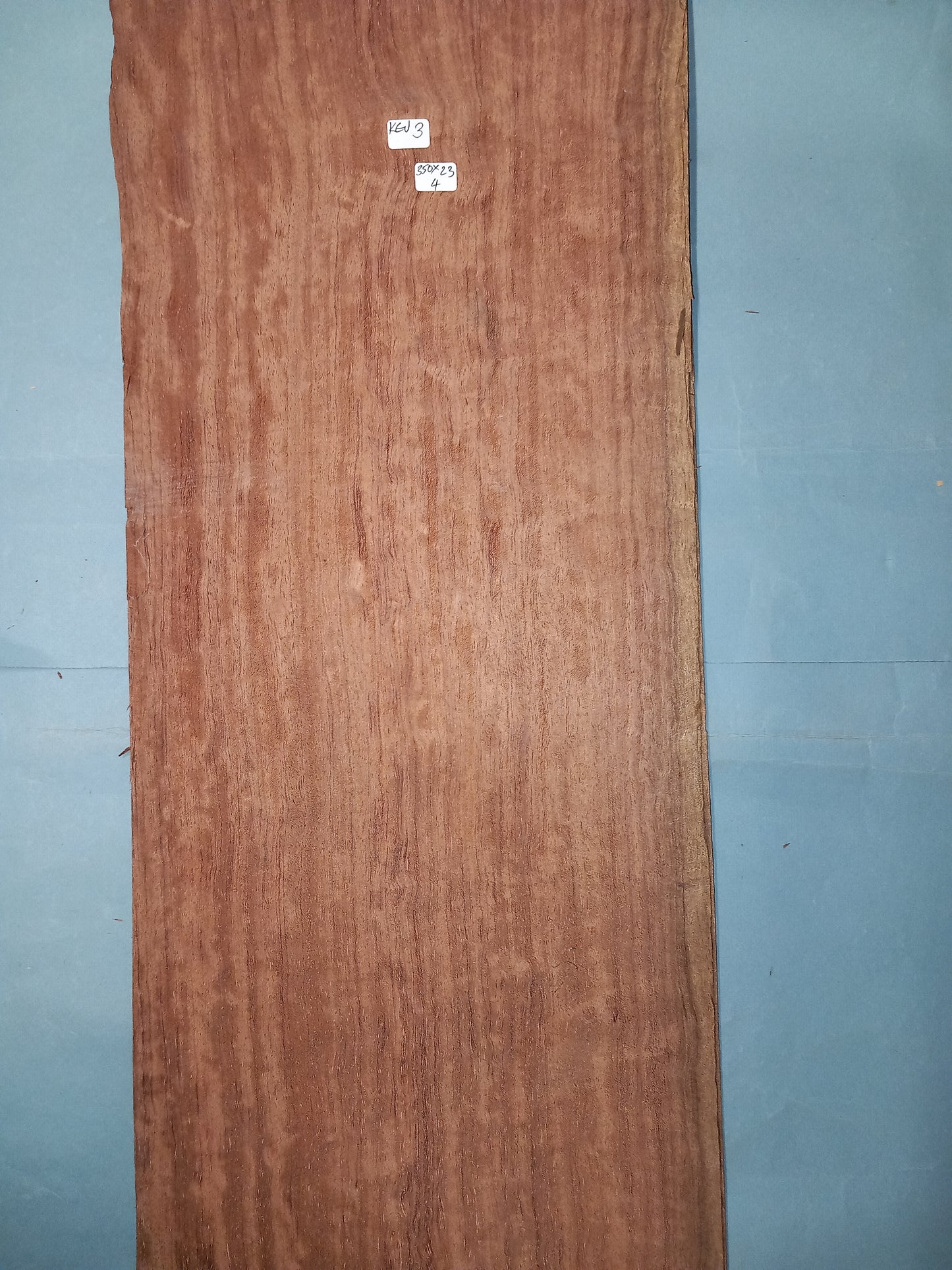LARGE CONSECUTIVE SHEETS OF KEVAZINGO VENEER 350 X 23 CM