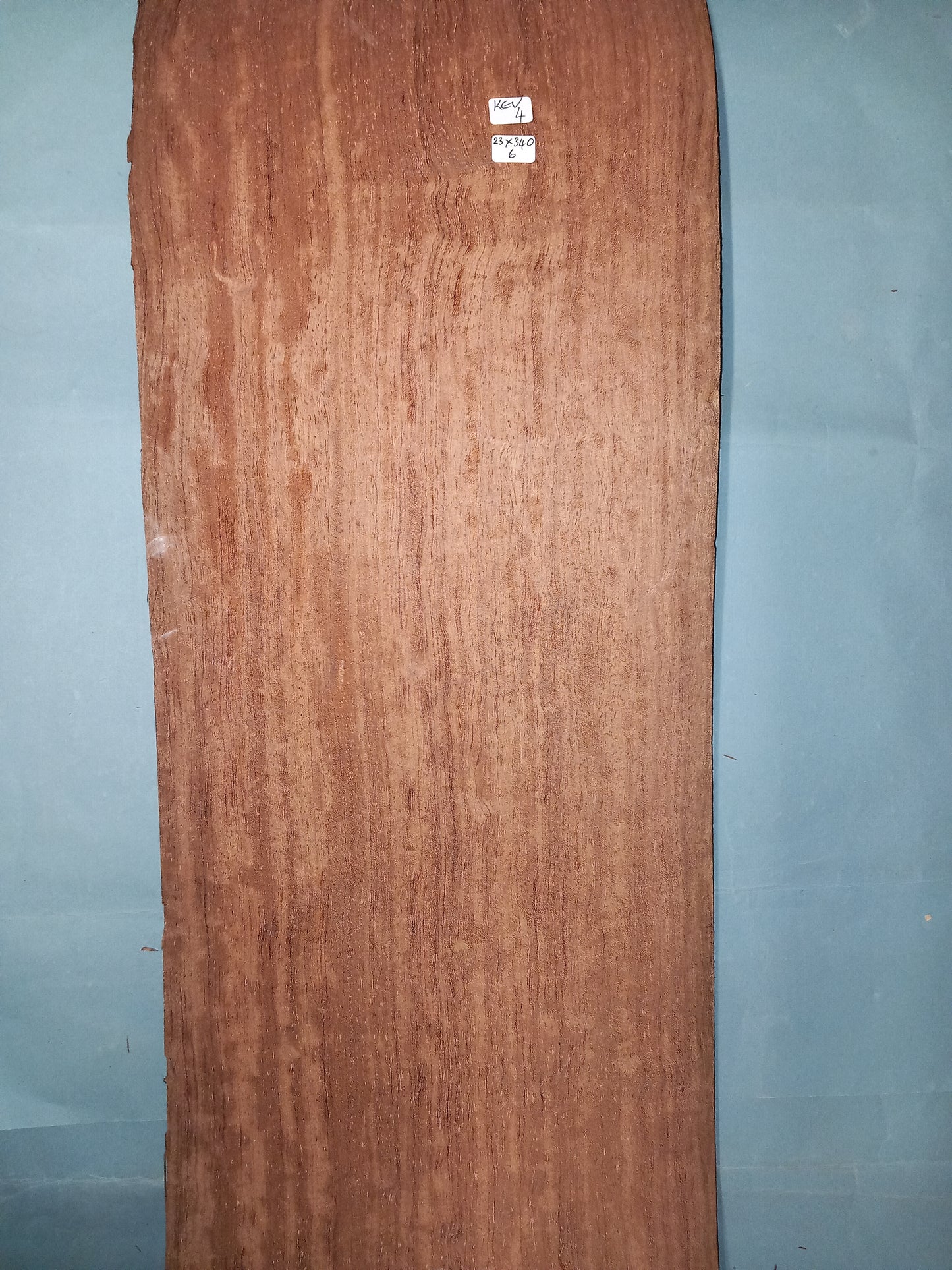 LARGE CONSECUTIVE SHEETS OF KEVAZINGO VENEER 340 X 23 CM