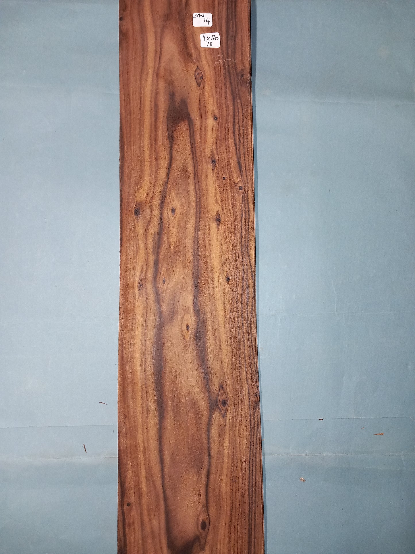 LARGE CONSECUTIVE SHEETS OF SANTOS ROSEWOOD VENEER 11 X 170 CM