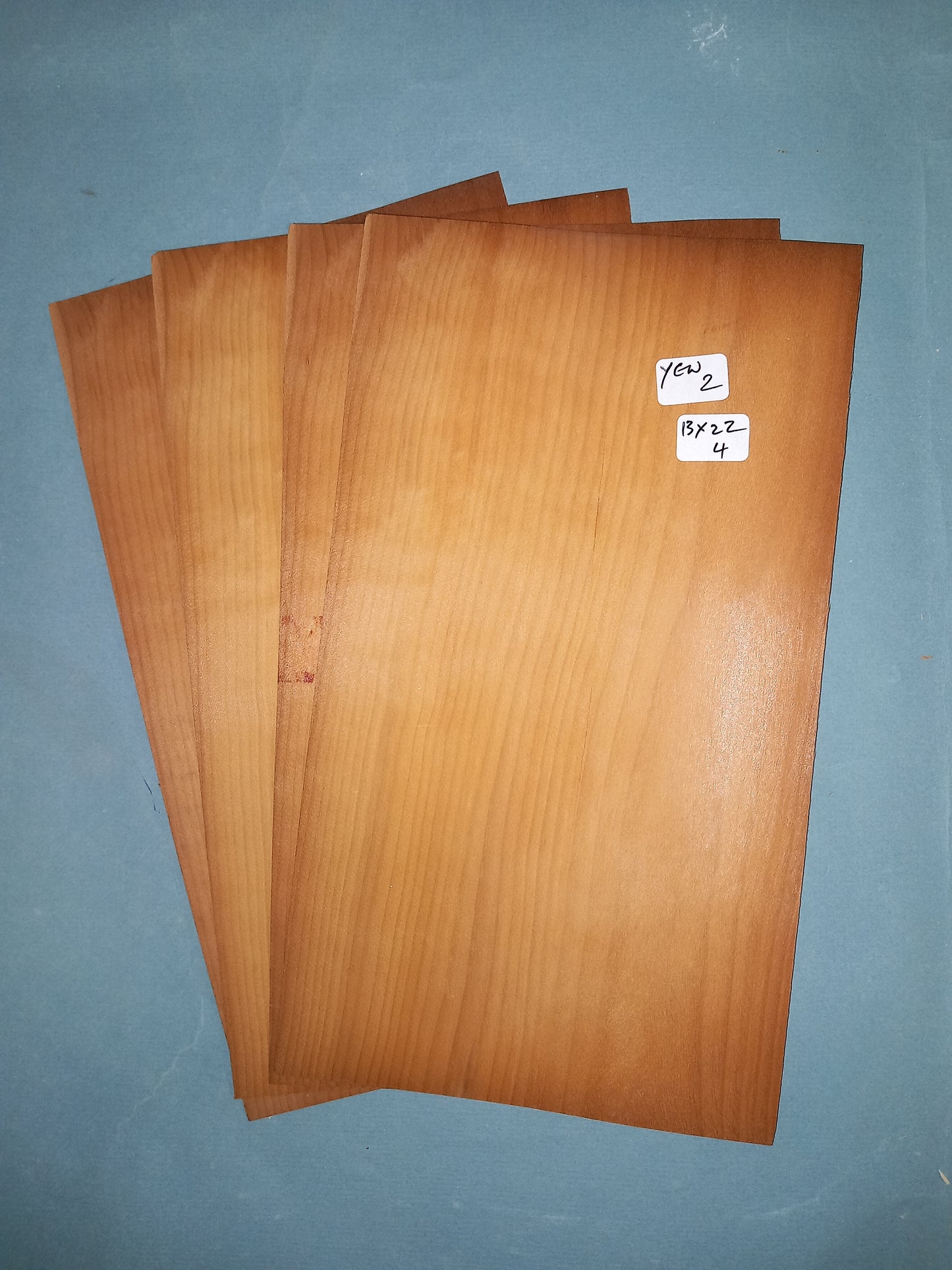 YEW - 4 CONSECUTIVE SHEETS 13x22cm