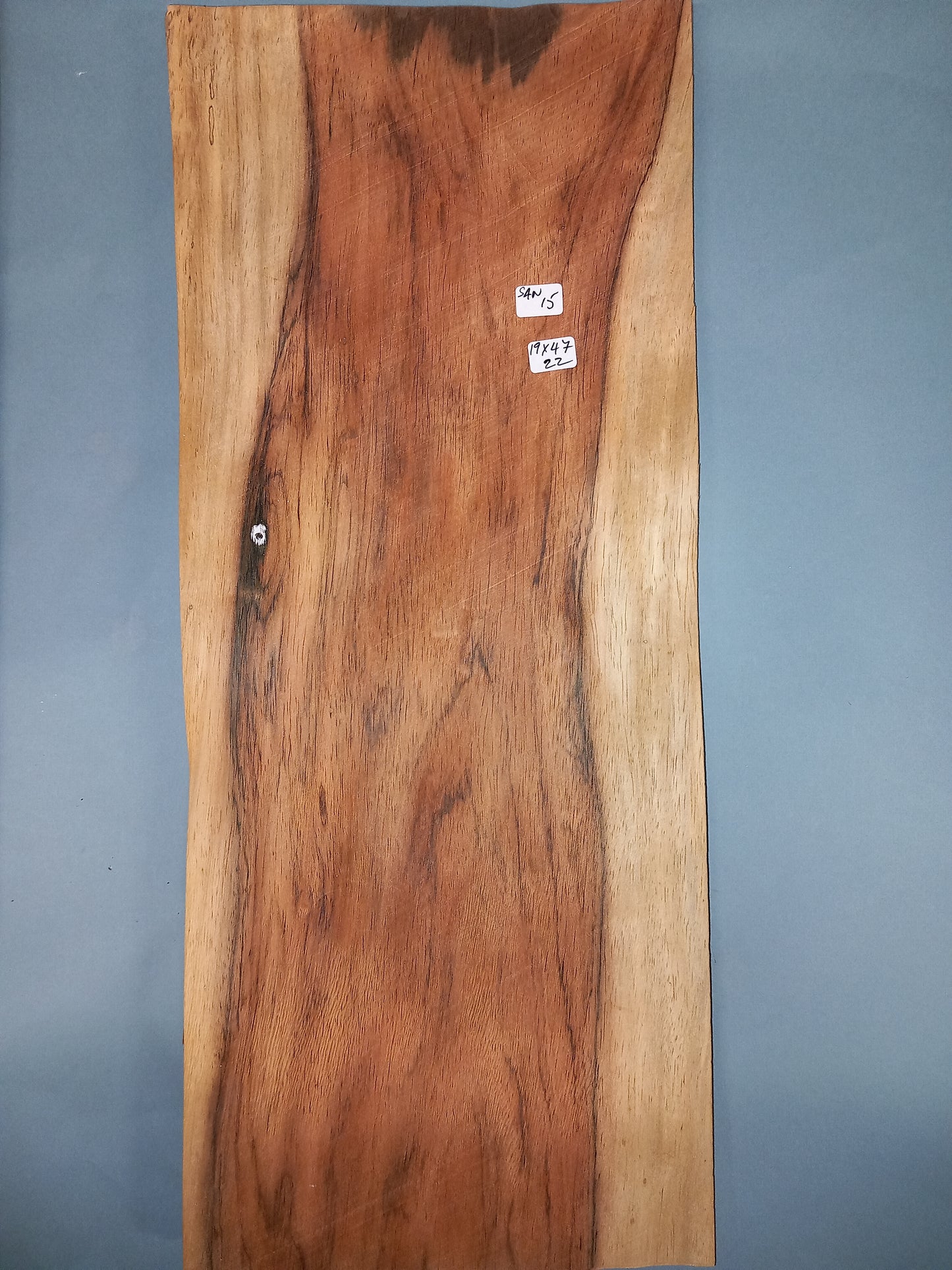 CONSECUTIVE SHEETS OF SANTOS ROSEWOOD VENEER 19 X 47 CM