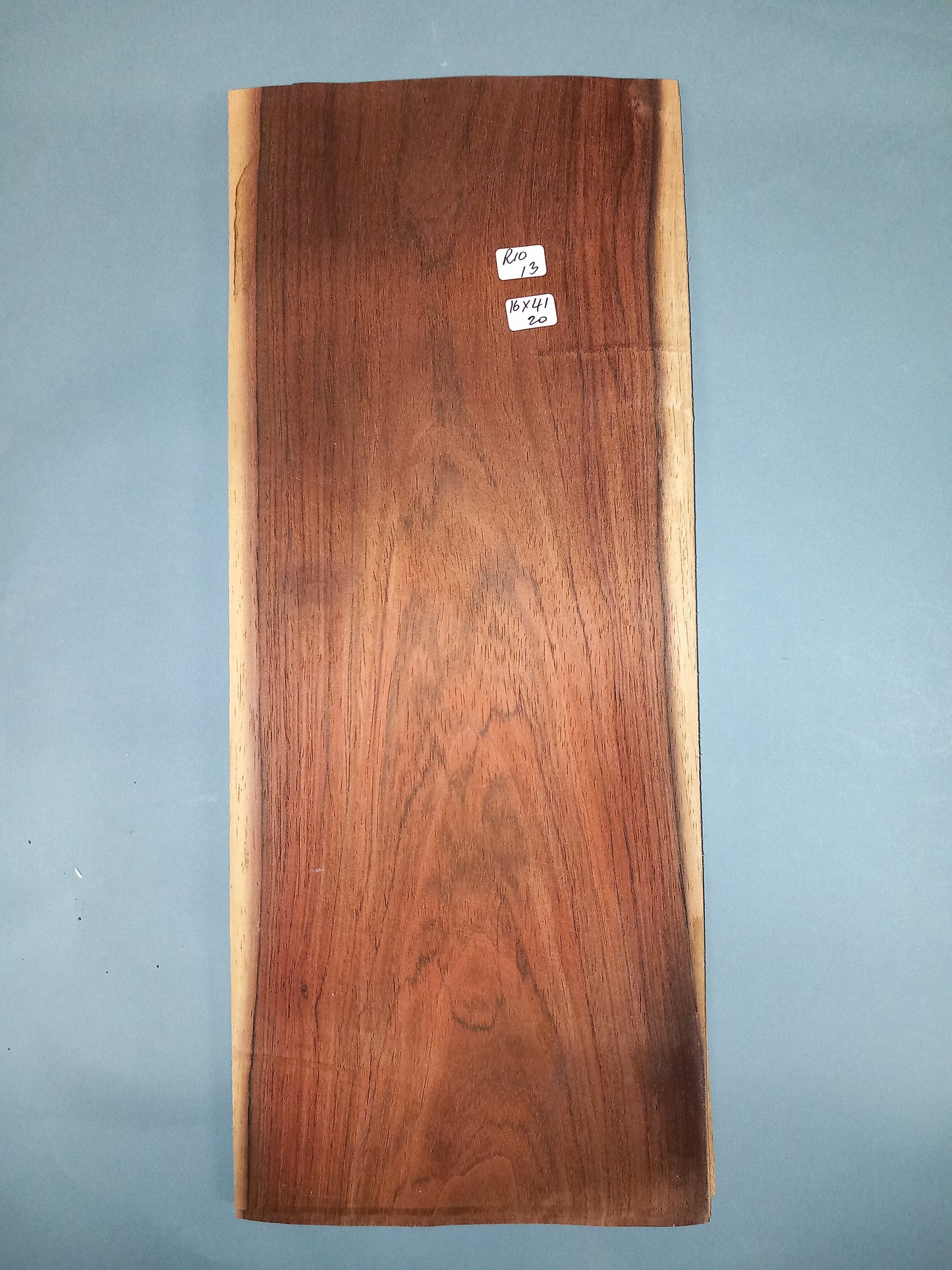 CONSECUTIVE SHEETS OF RIO ROSEWOOD VENEER 16 X 41 CM