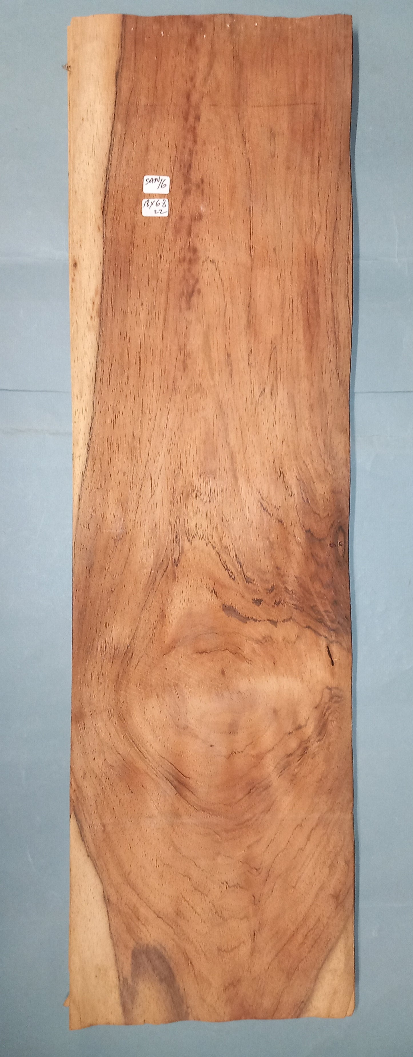 CONSECUTIVE SHEETS OF SANTOS ROSEWOOD VENEER 18 X 68 CM