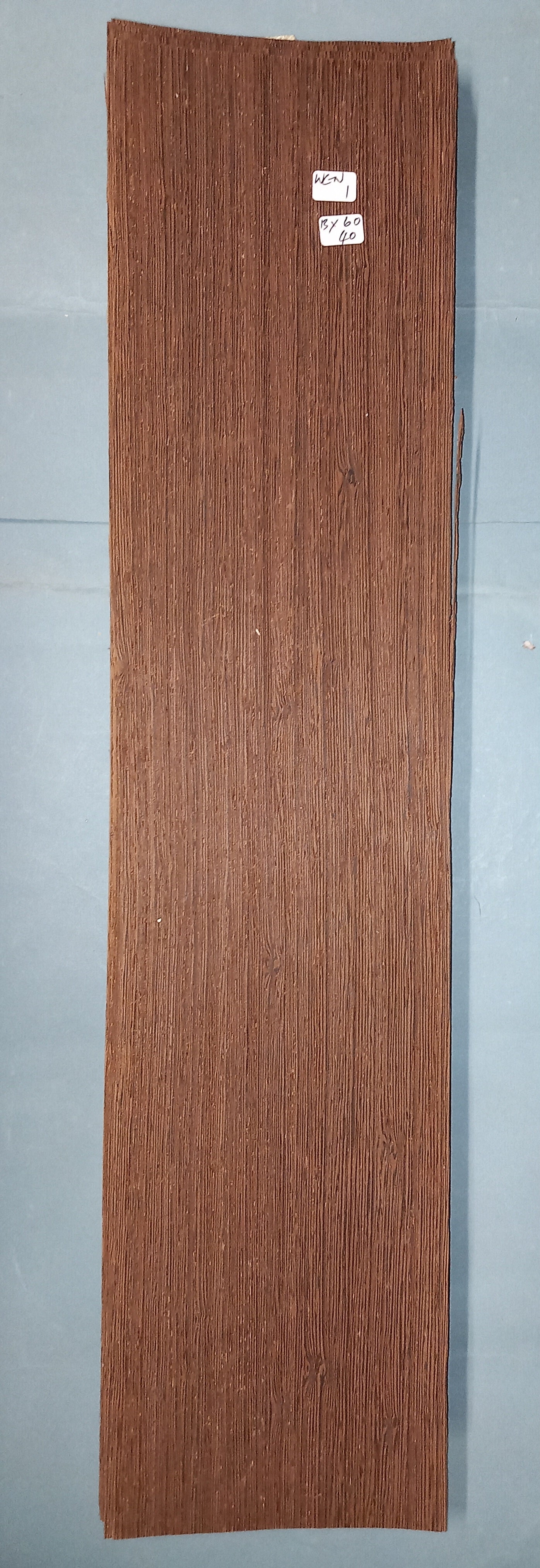CONSECUTIVE SHEETS OF WENGE VENEER 13 X 60 CM