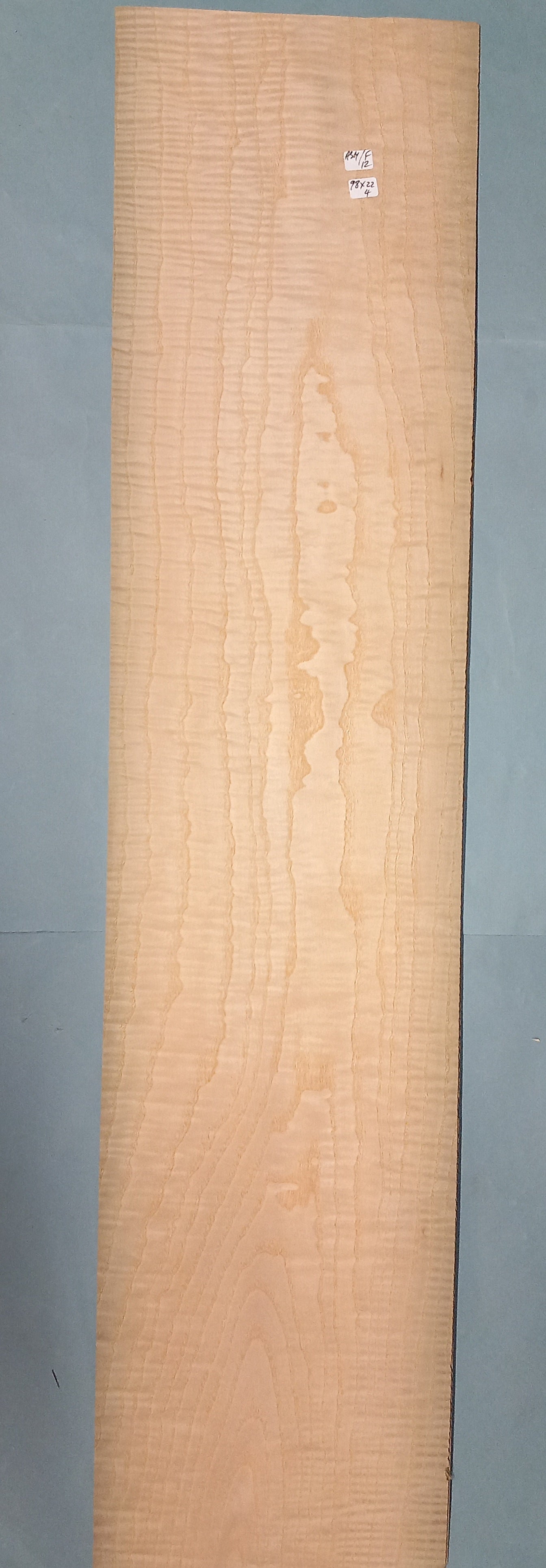LARGE CONSECUTIVE SHEETS OF FIGURED ASH VENEER 98 X 22 CM