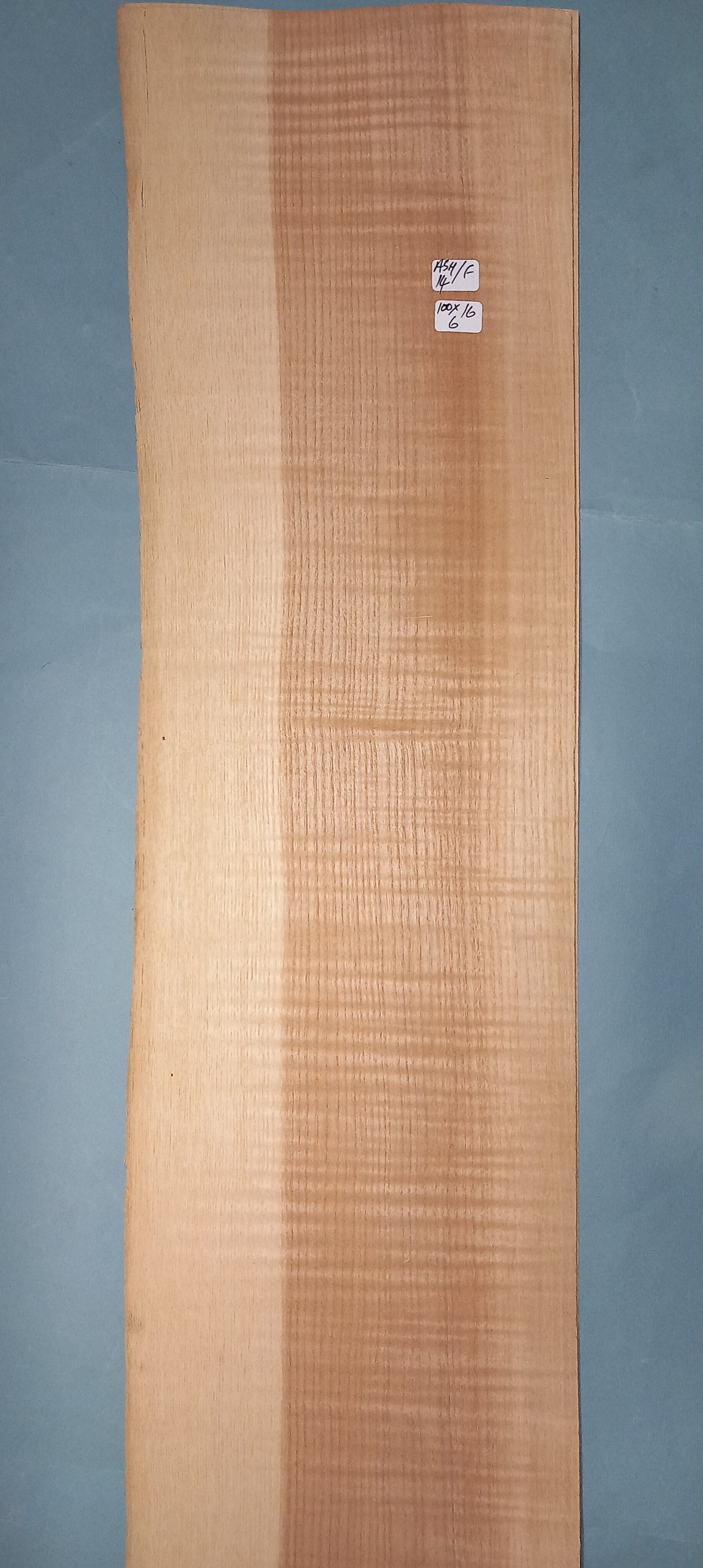 LARGE CONSECUTIVE SHEETS OF FIGURED ASH VENEER 100 X 16 CM