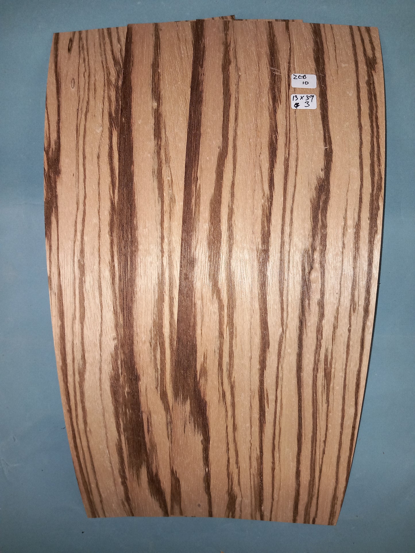 ZEBRANO - 3 CONSECUTIVE SHEETS 13x39cm