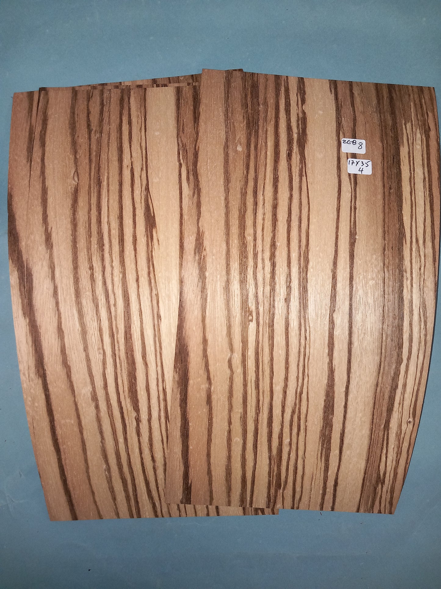 ZEBRANO - 2 CONSECUTIVE SHEETS 17x35cm