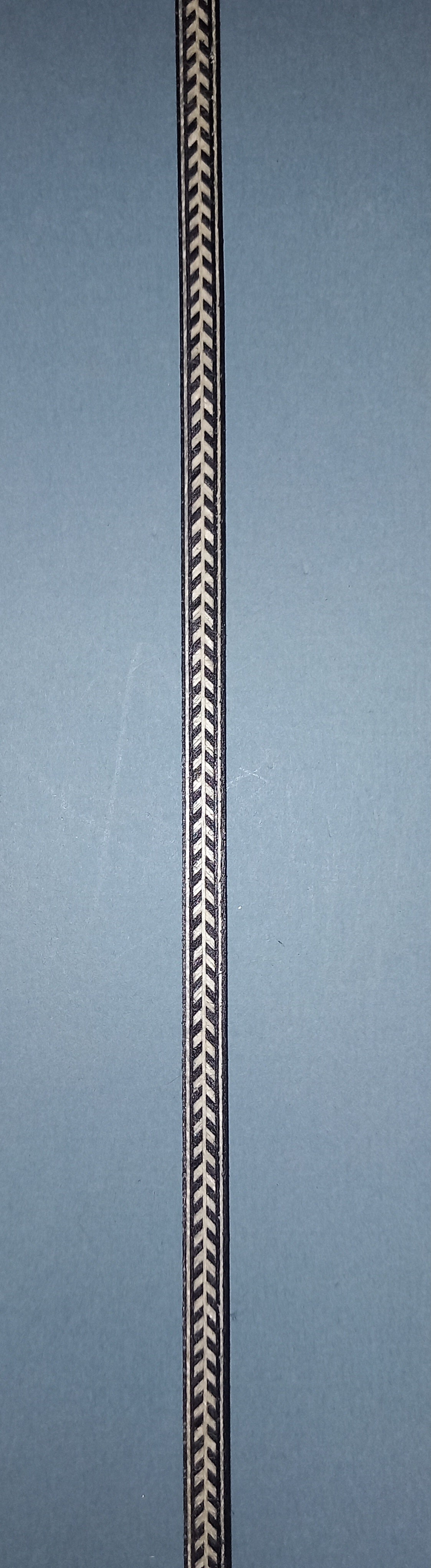 BOXWOOD AND EBONY MARQUETRY INLAY BANDINGS 1.1 MM THICK 6MM X 64 CM