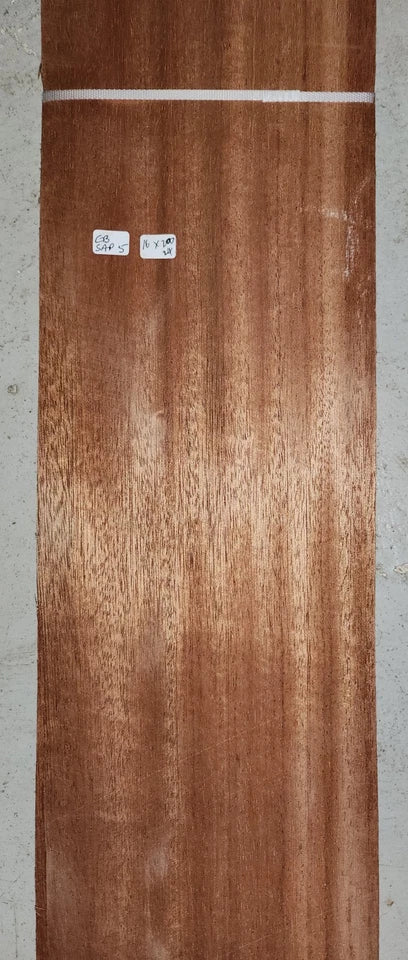 CONSECUTIVE SHEETS OF SAPELE MAHOGANY WOOD VENEER 200 X 16cm WOODWORKING EBSAP5