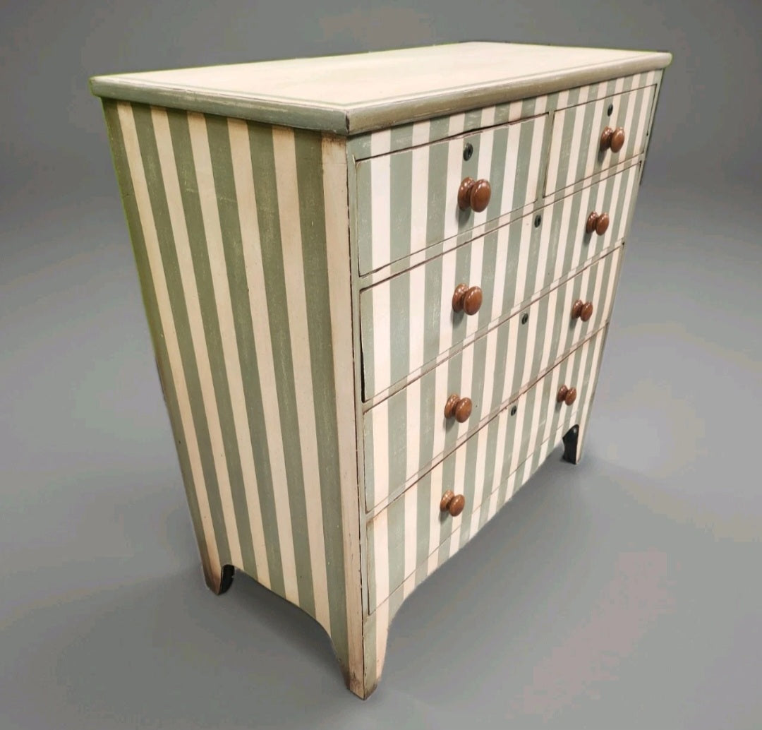 LATE GEORGIAN PAINTED CHEST OF DRAWERS