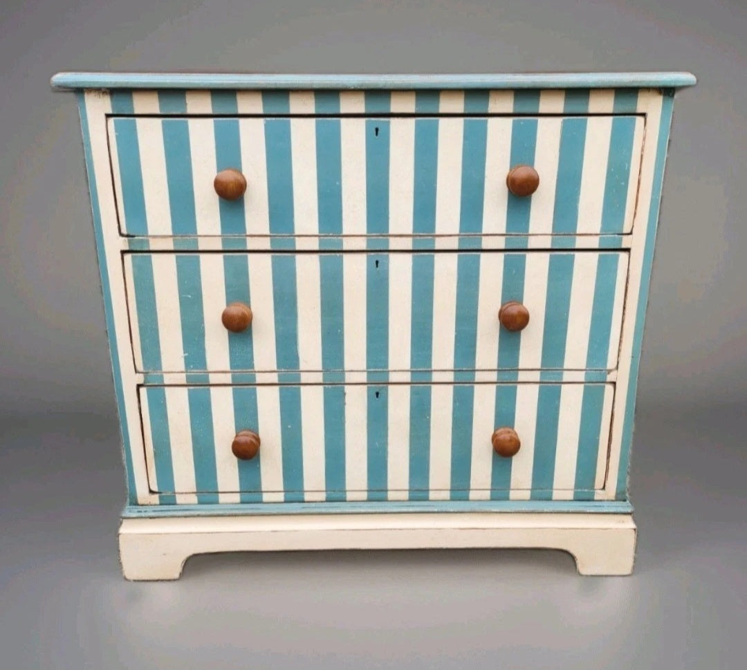 Edwardian painted  chest of drawers ,antique, 19th century