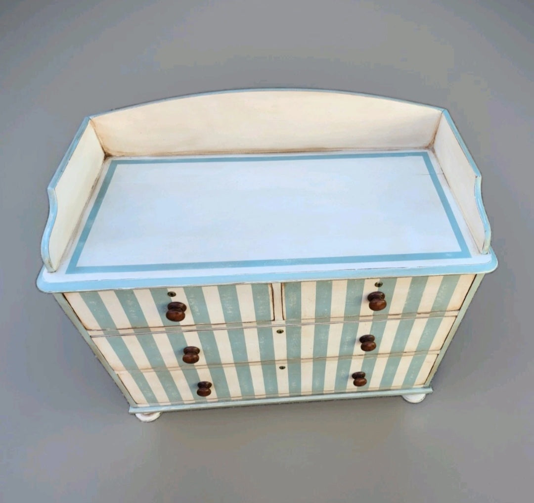 VICTORIAN PAINTED CHEST OF DRAWERS