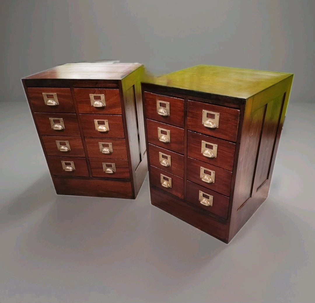 PAIR OF MID CENTURY BANKERS CHESTS