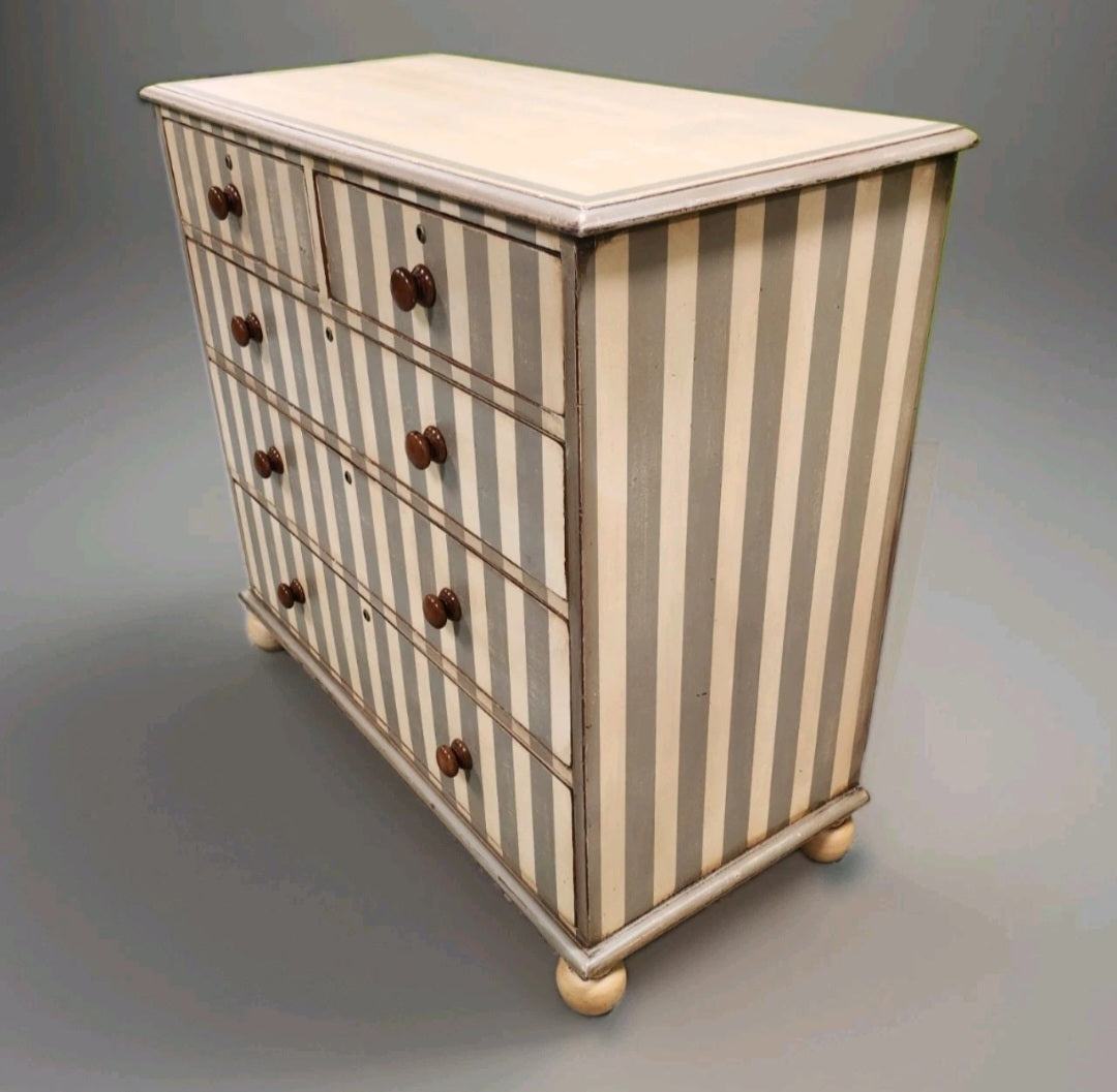 VICTORIAN PAINTED CHEST OF DRAWERS