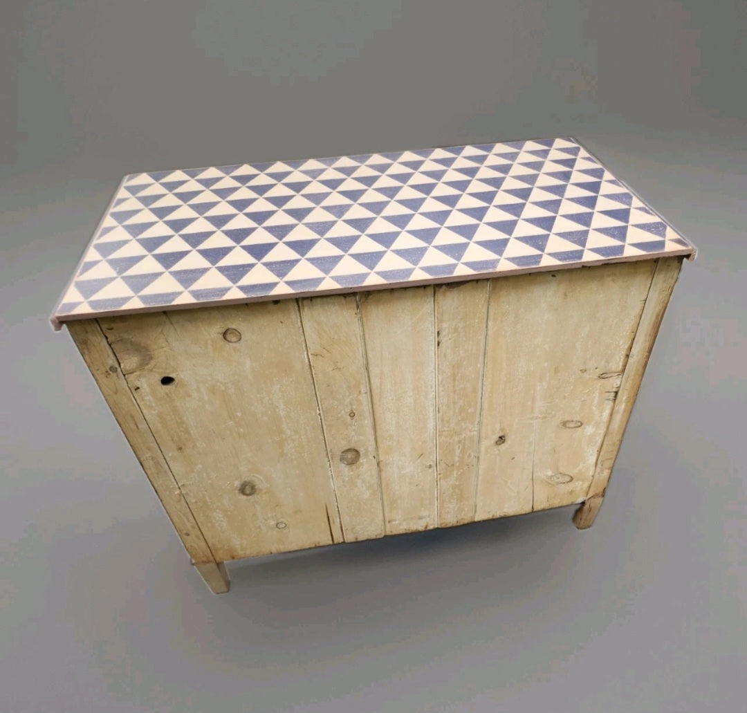 MID VICTORIAN PAINTED CHEST OF DRAWERS