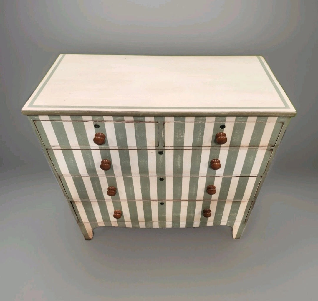 LATE GEORGIAN PAINTED CHEST OF DRAWERS