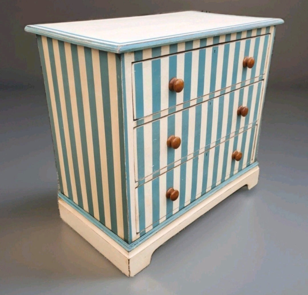 Edwardian painted  chest of drawers ,antique, 19th century